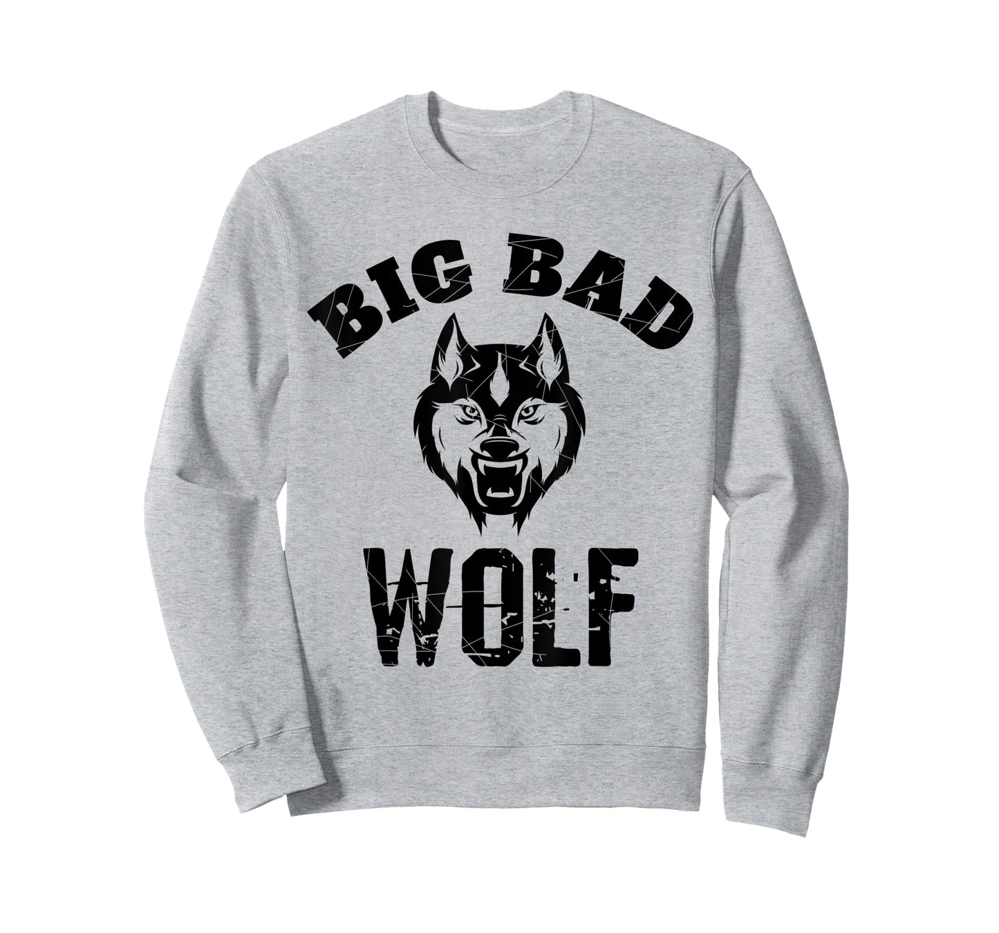 Big Bad Wolf Funny Popular Phrase Vintage Distressed T-Shirt