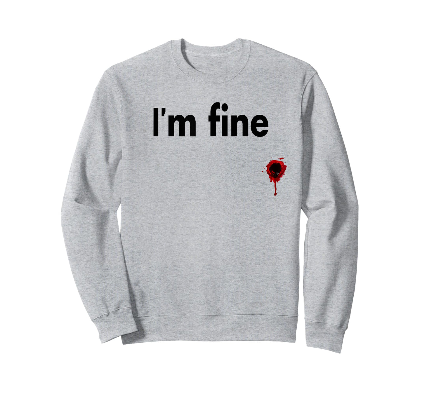 I'm Fine Bloody Funny Horror Halloween Men Women T-Shirt