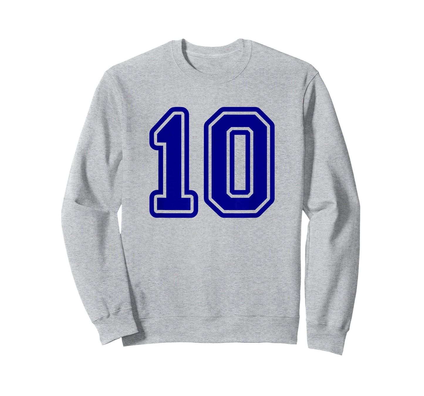Blue Sports Team Number 10 T-Shirt