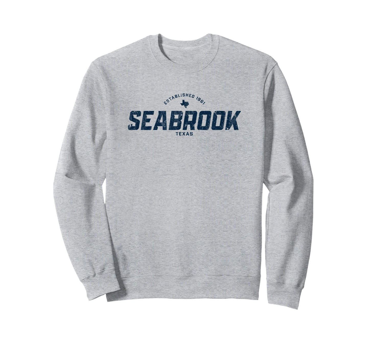 Seabrook Texas TX Vintage Athletic Navy Sports Logo T-Shirt