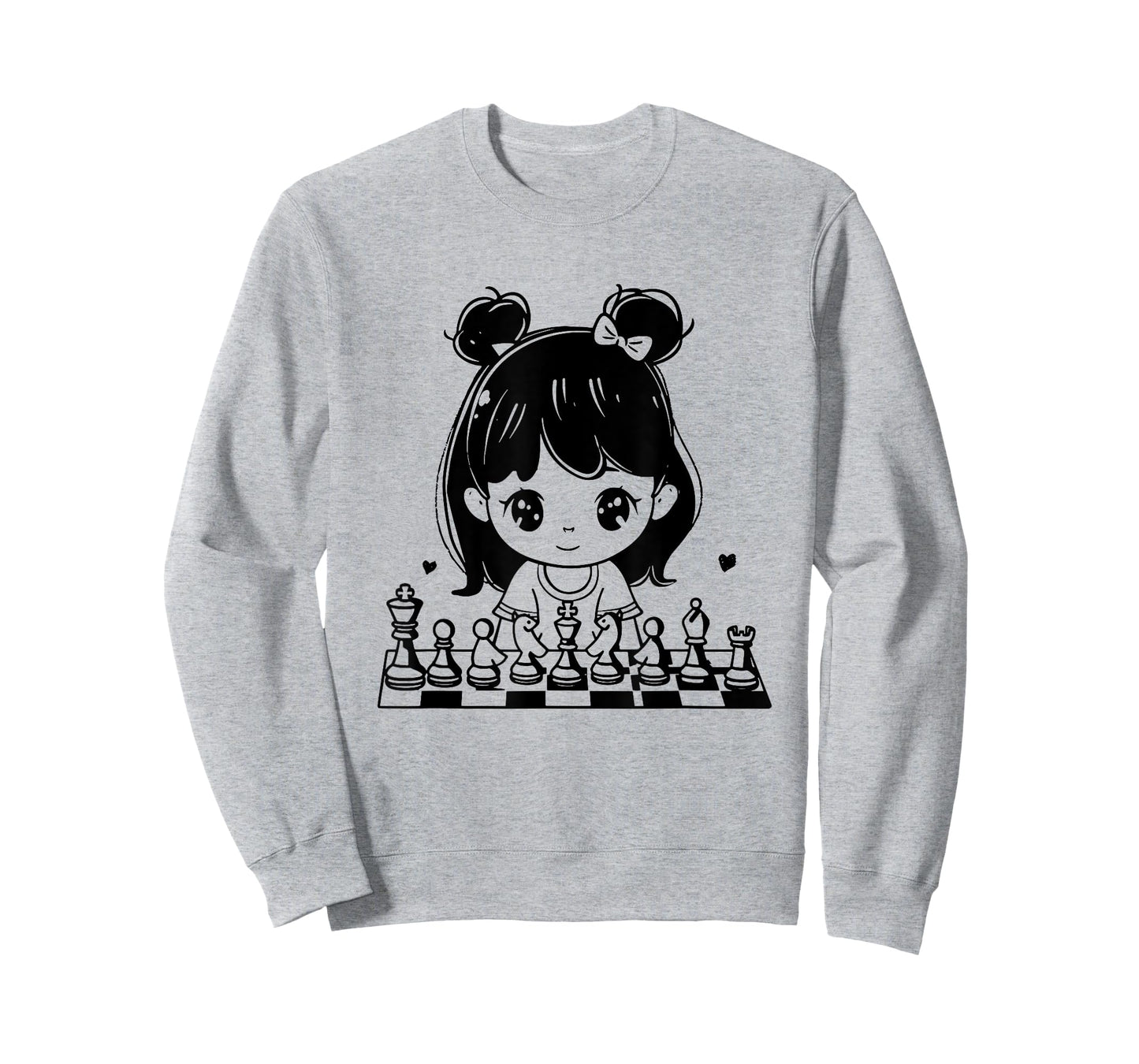 Chess Girl Cartoon Style Tabletop Games T-Shirt