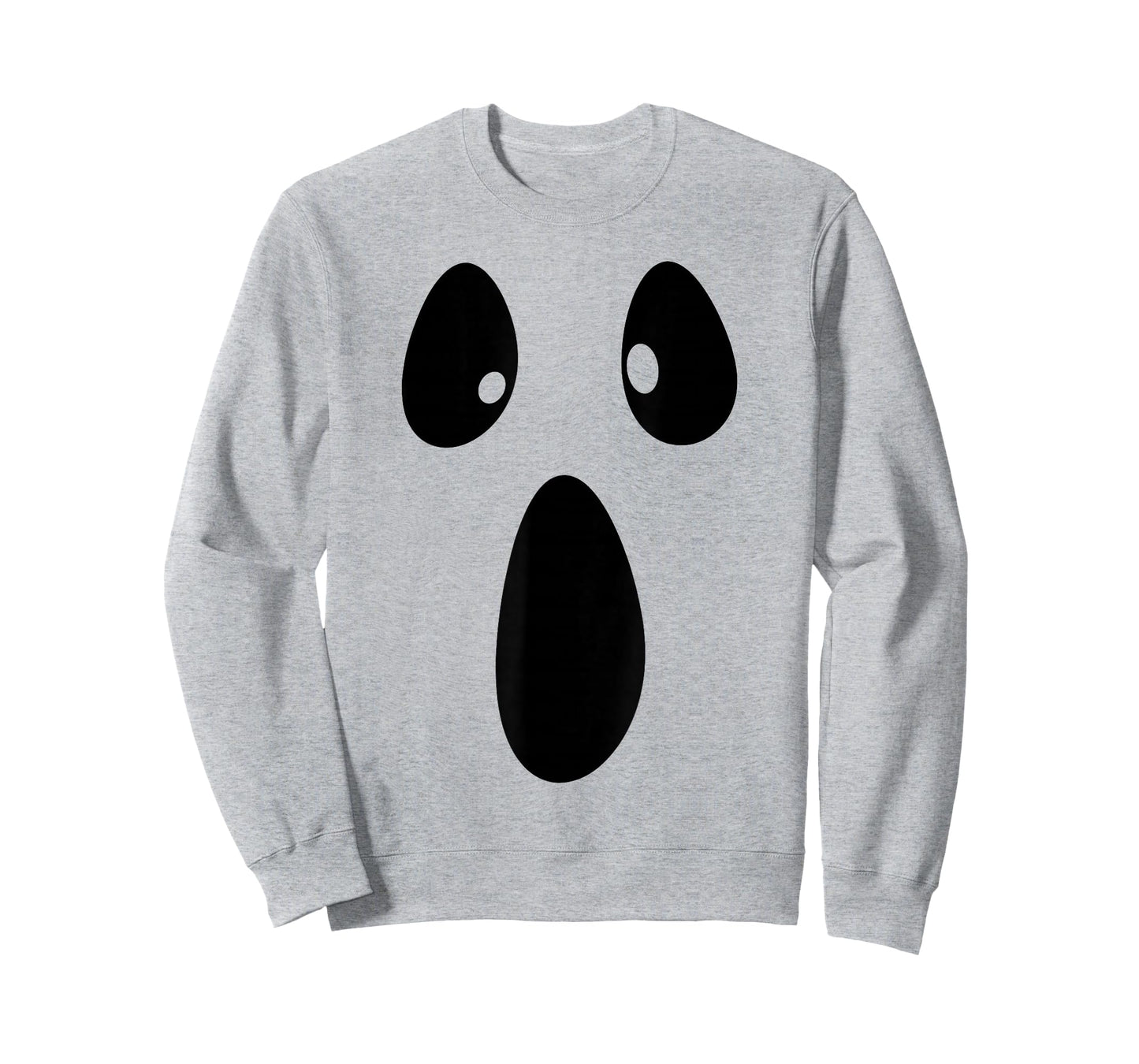 Ghost Silly Face Spooky Halloween Ghoul Face Easy Costume T-Shirt