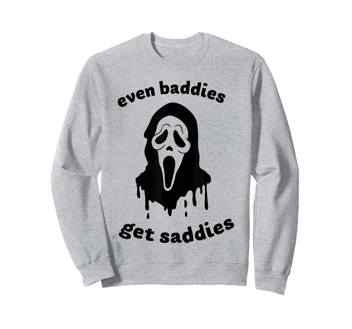 Even Baddies Get Saddies Ghost Mental Health Halloween T-Shirt