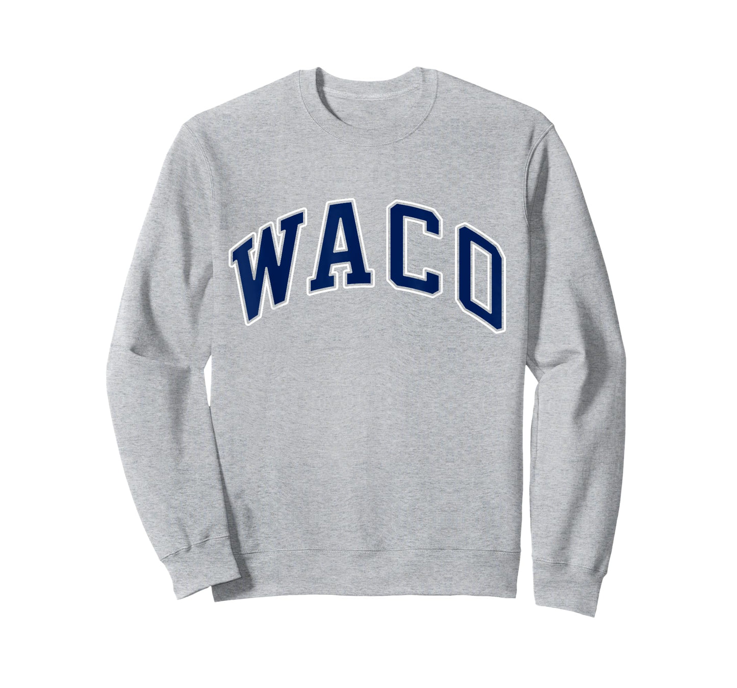 Waco Texas TX Varsity Style Navy Text T-Shirt