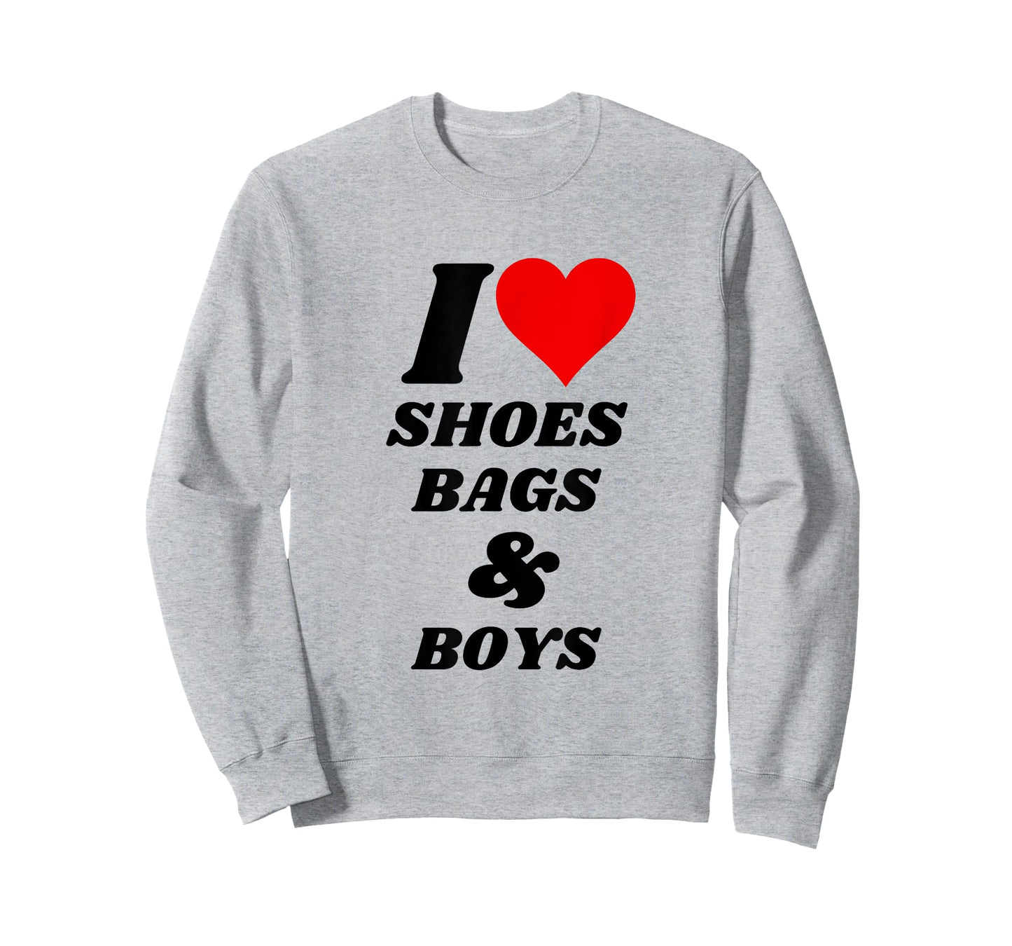 I love shoes bags and boys T-Shirt