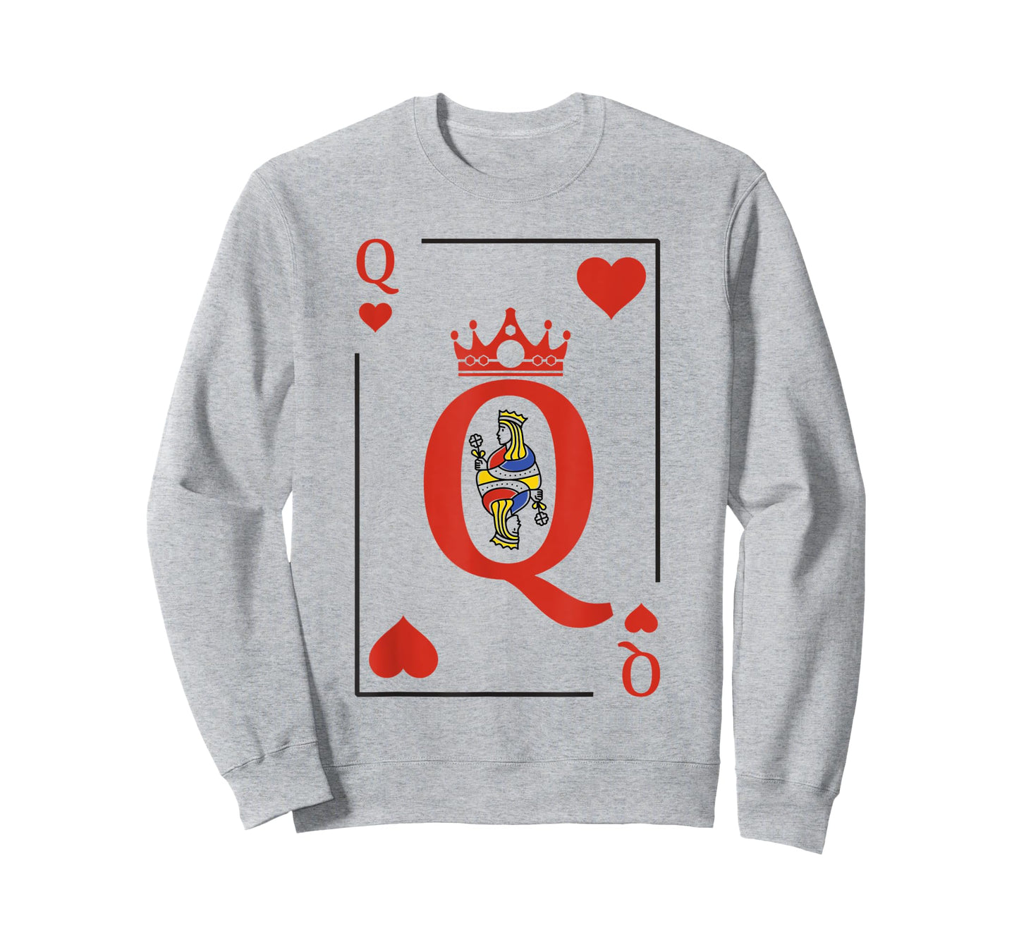 Queen Of Heart Playing Card Poker Halloween Costume Matching T-Shirt