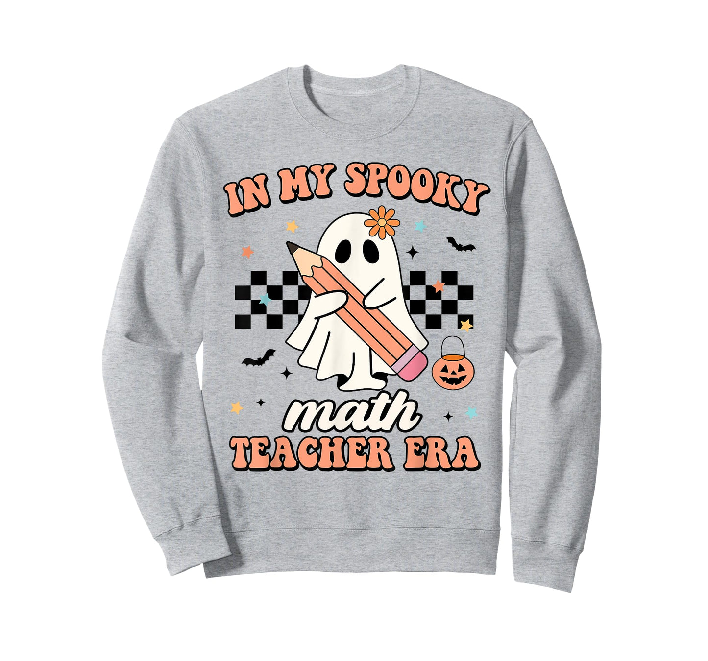 In My Spooky Math Teacher Era Groovy Retro Halloween Costume T-Shirt for Men Women
