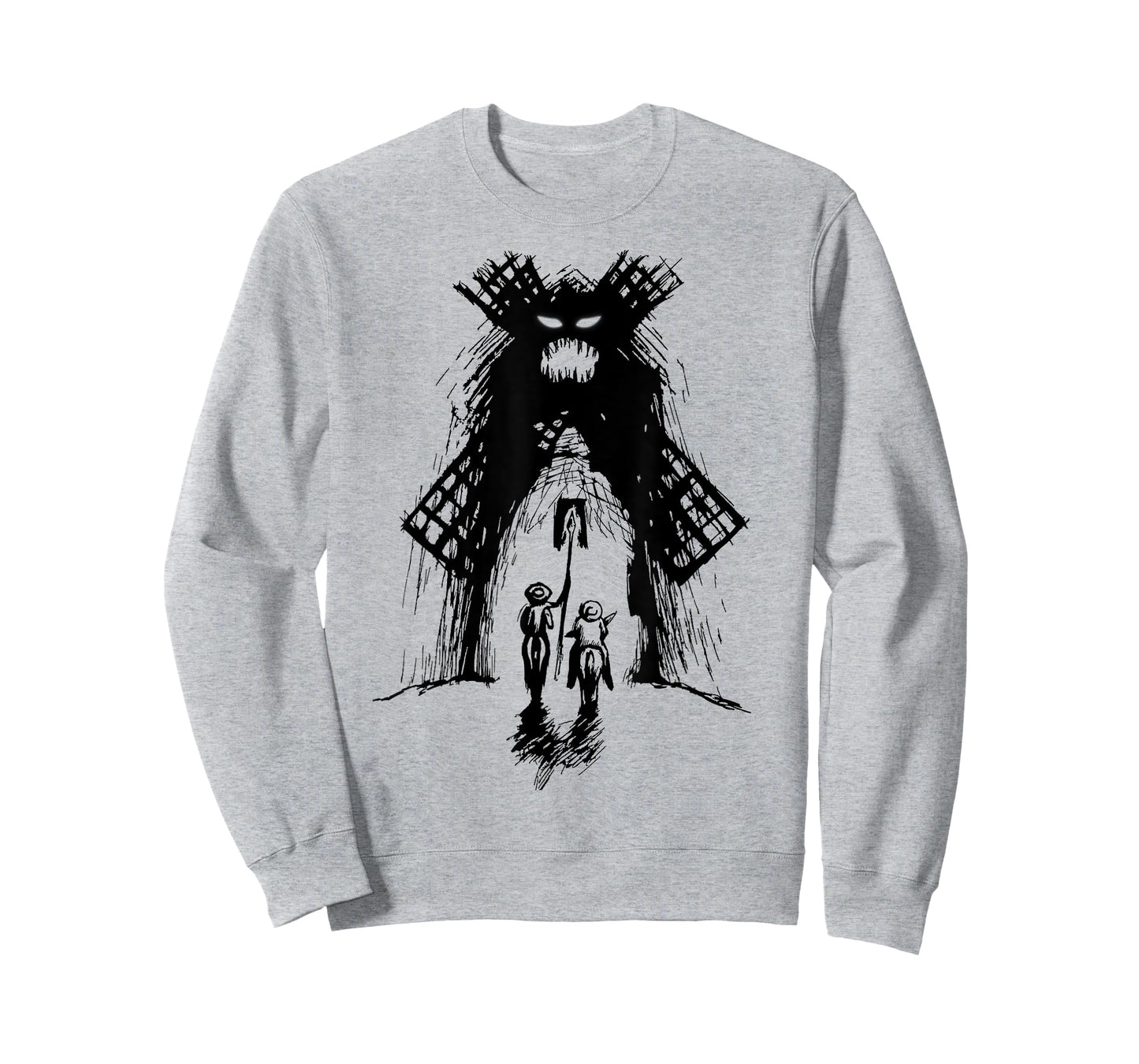 Don Quixote and Sancho vs Monster Windmill T-Shirt