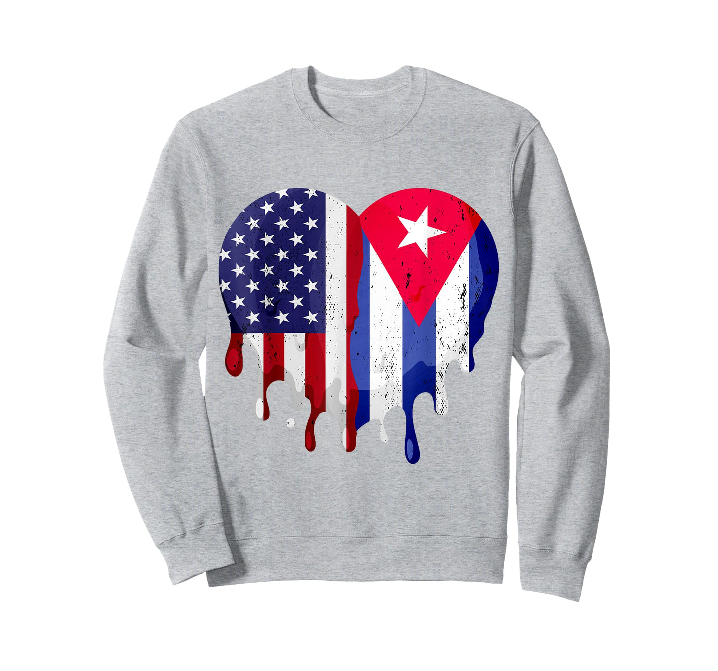 American Cuban Hispanic Heritage Month Cuba Flag Heart T-Shirt