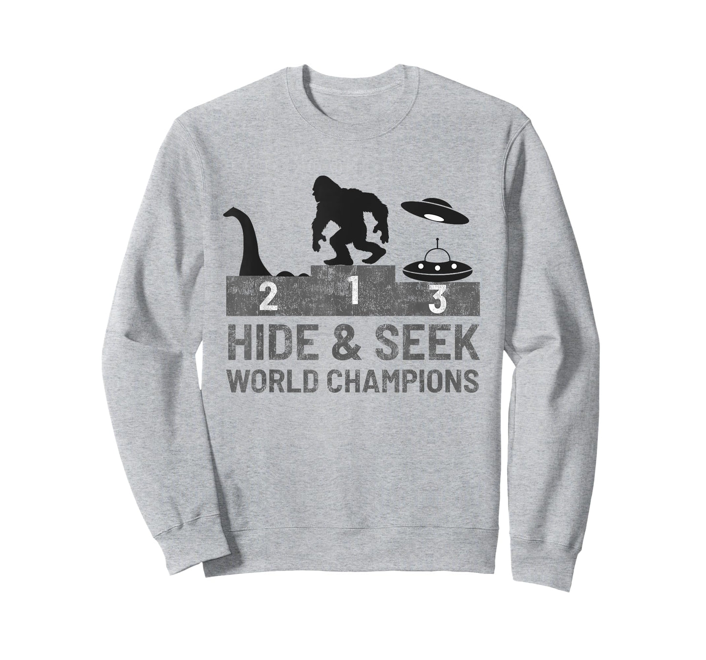 Bigfoot UFO Nessie Hide and Seek World Champion Funny Gift T-Shirt