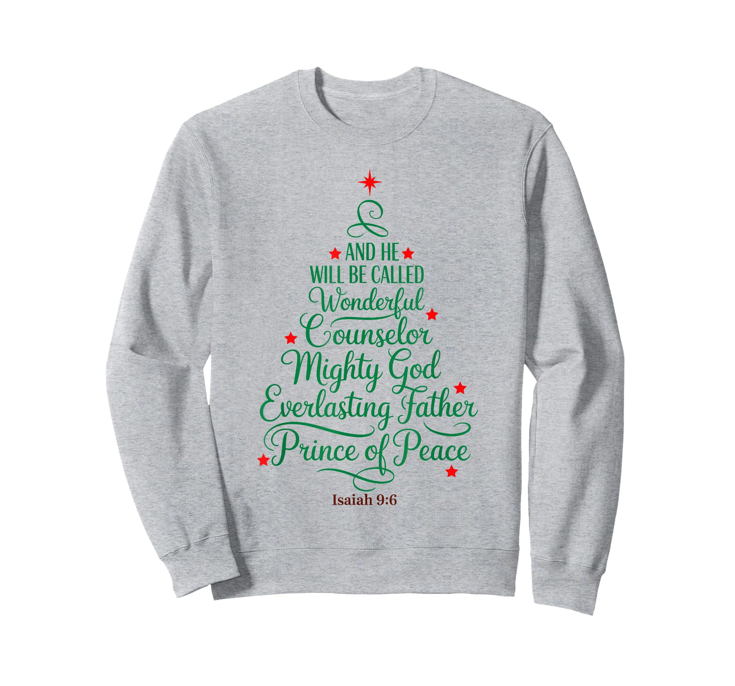 He Will Be Called Wonderful Counselor Mighty Christmas Tree T-Shirt