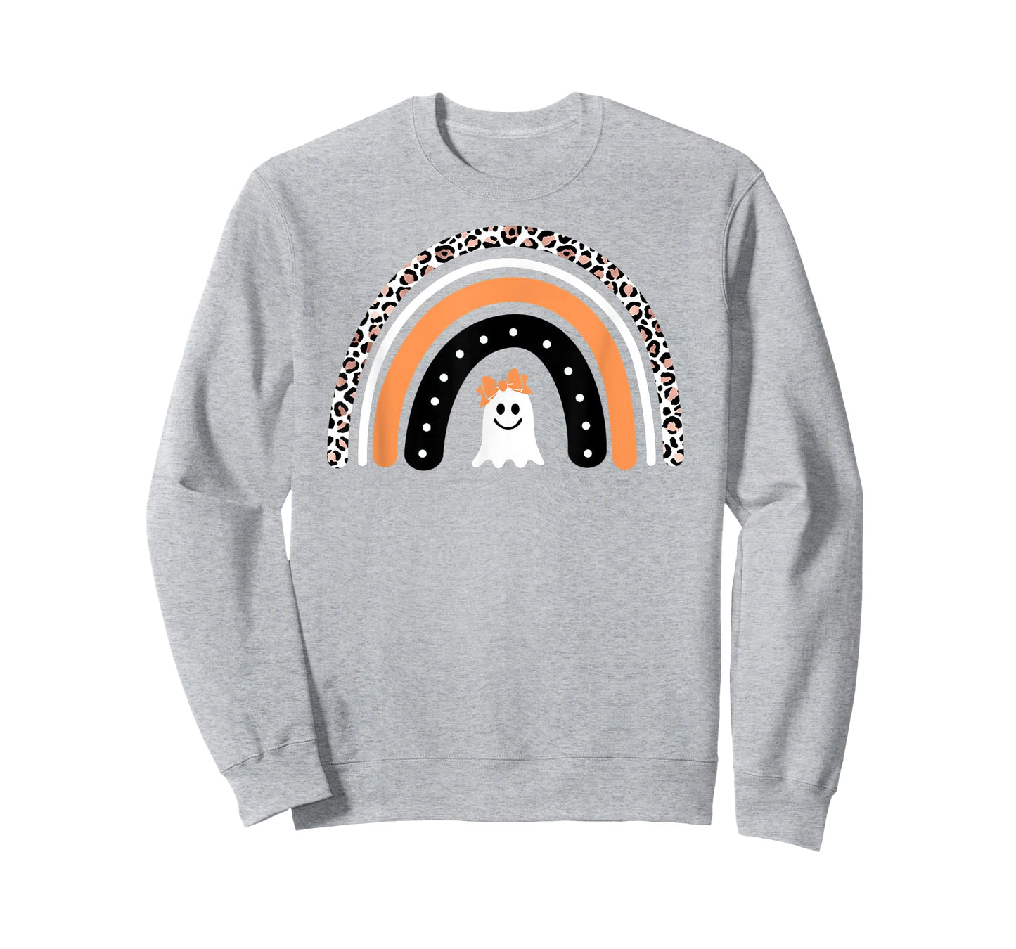 Mommy and Me Leopard Ghost Rainbow Halloween T-Shirt