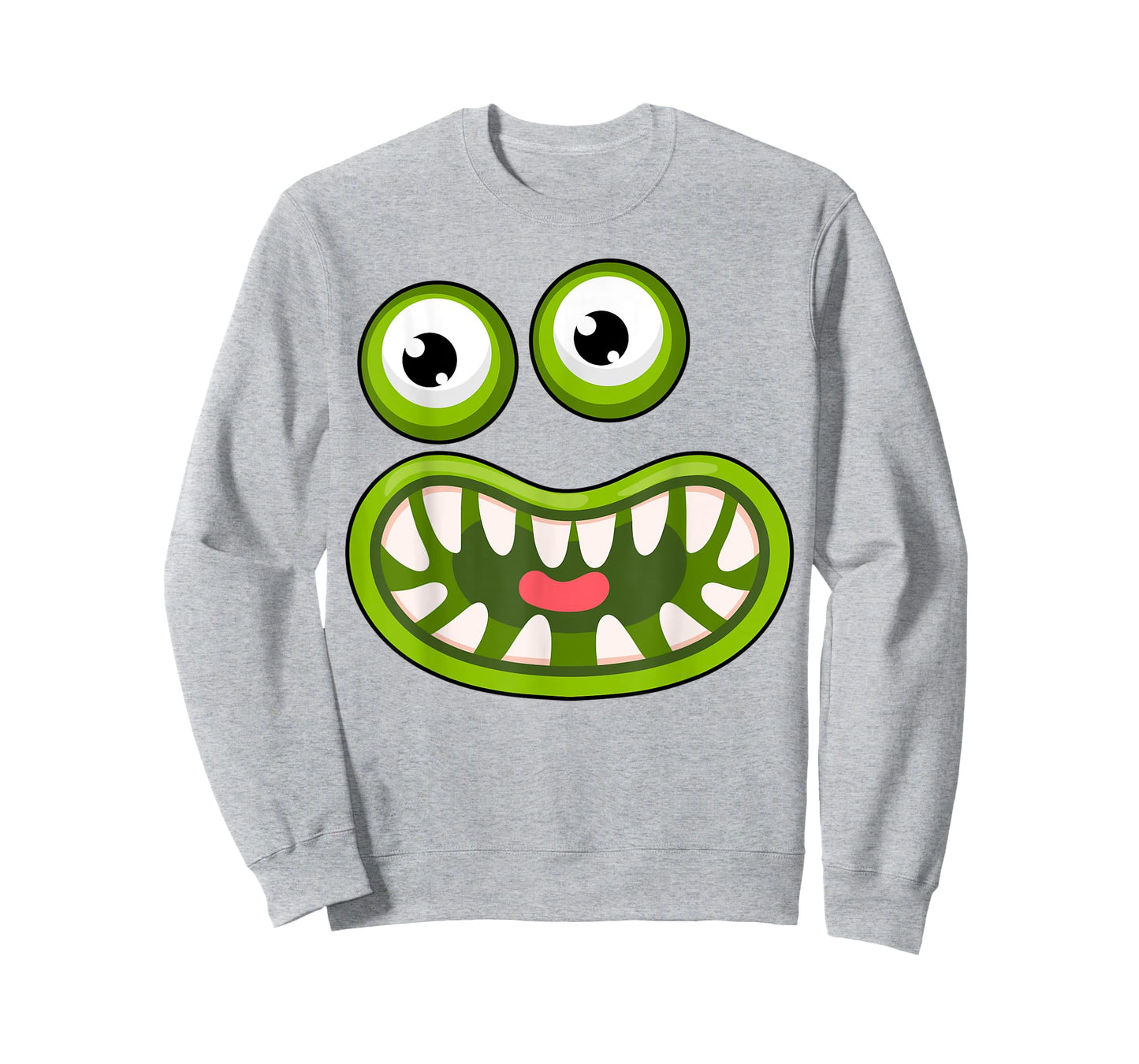 Funny Green Big Mouth Monster Easy Halloween Costume T-Shirt