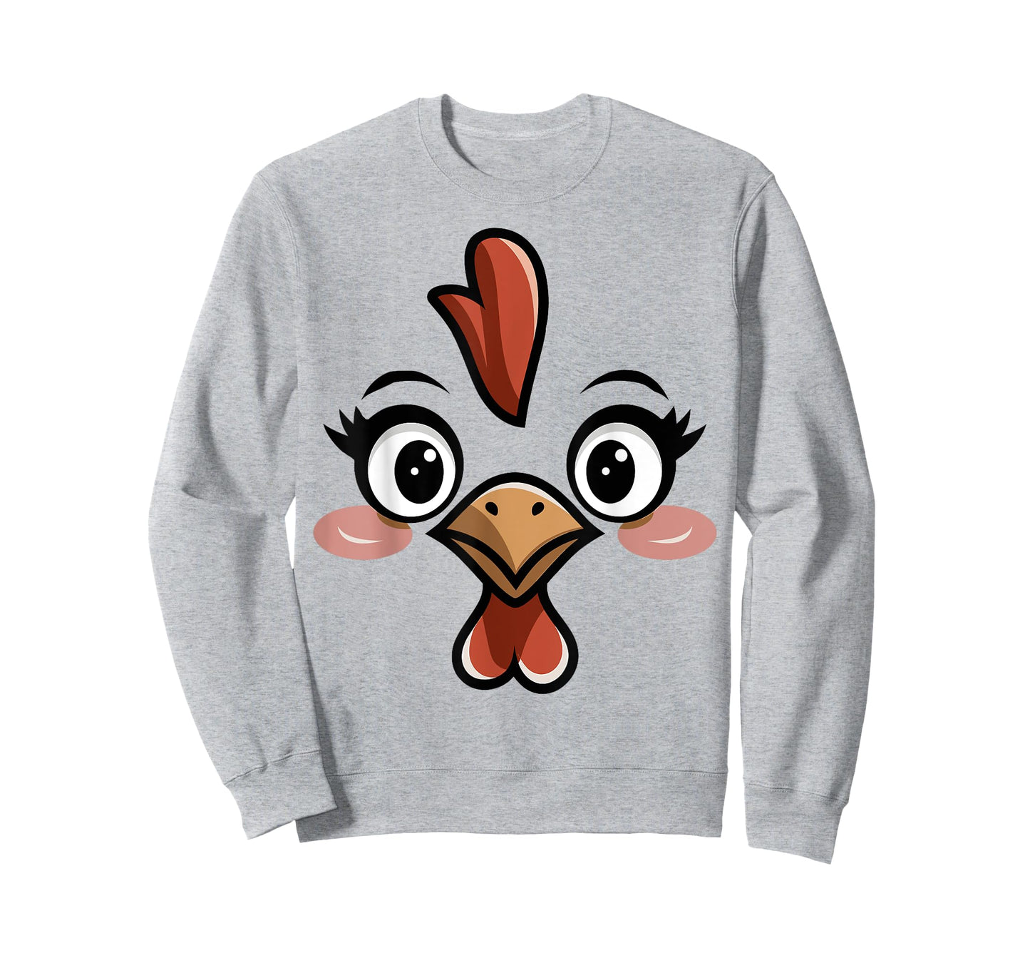 Novelty Last Minute Easy Halloween Party Stuff Halloween Chicken Face T-Shirt Women Kids Blue, White Size Small Classic Fit Round Collar Short Sleeve Cotton 60%, Polyester 40%