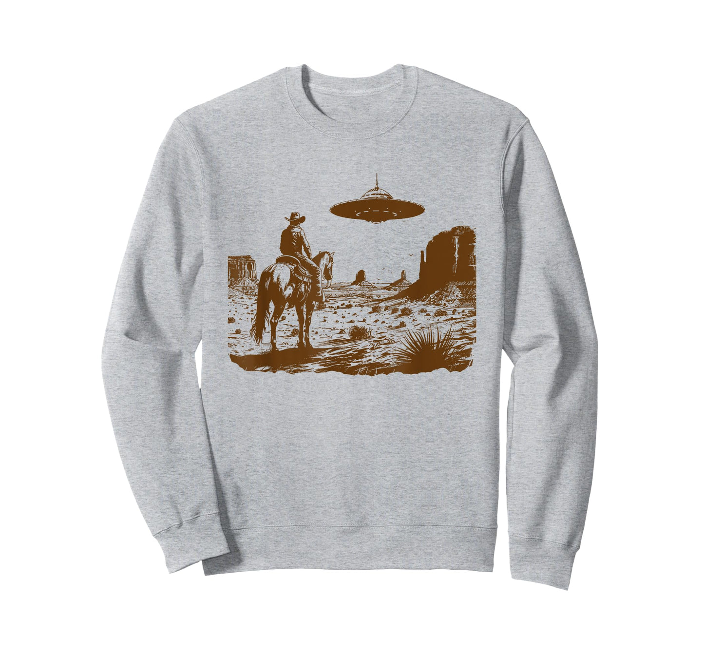 UFO Western Vintage Cowboy Rodeo Flying Saucer Alien Cowgirl T-Shirt