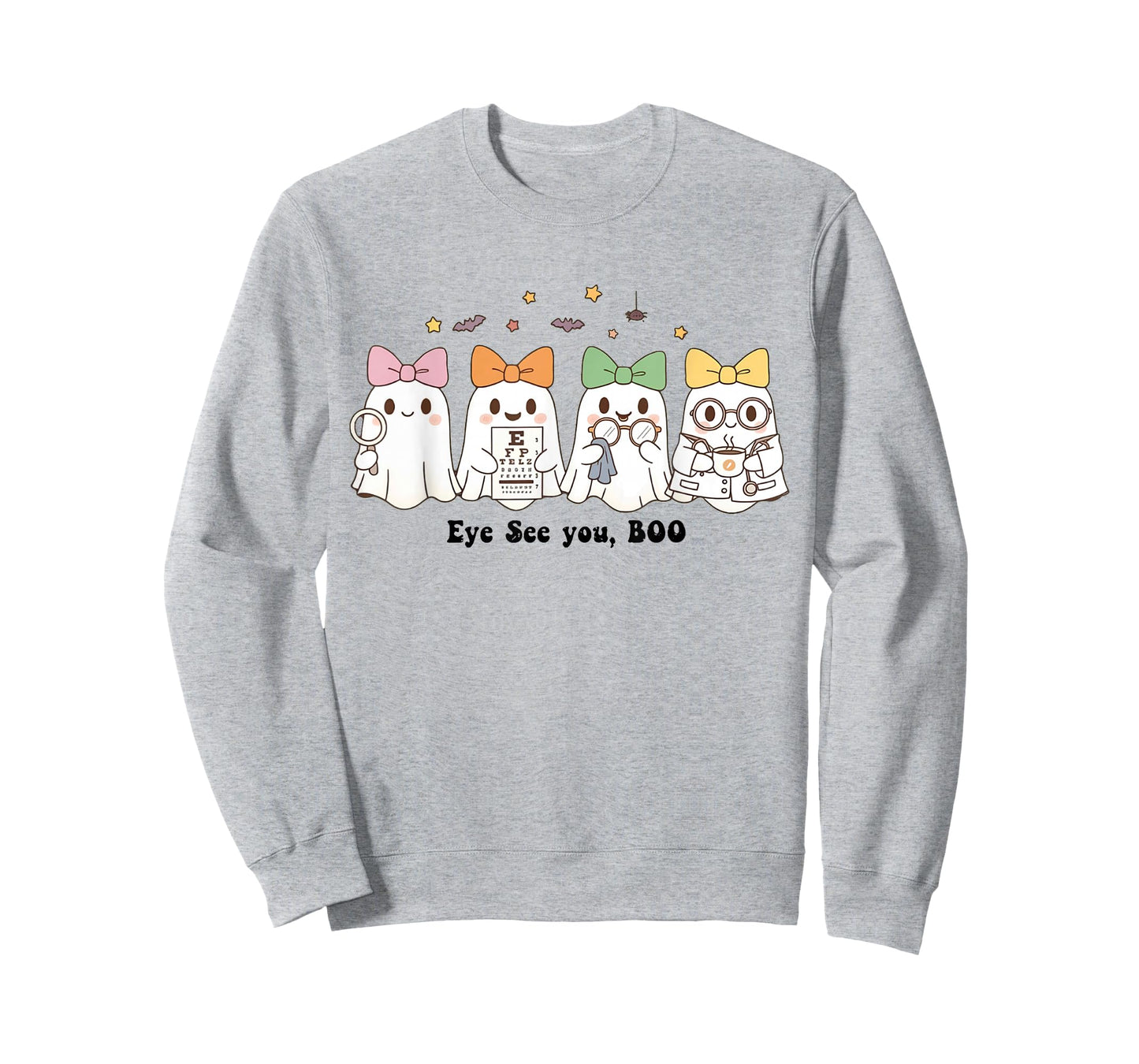 Retro Cute Ghost Optometry Halloween Funny Eye See You Boo T-Shirt