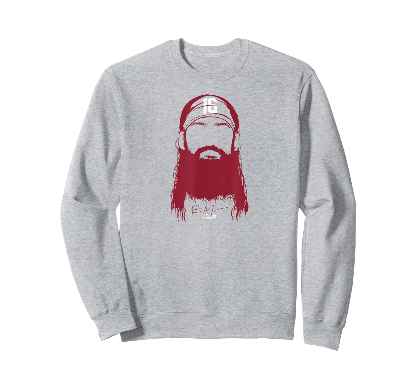 Brandon Marsh - Philly Beard (Blue) - Philadelphia Baseball T-Shirt