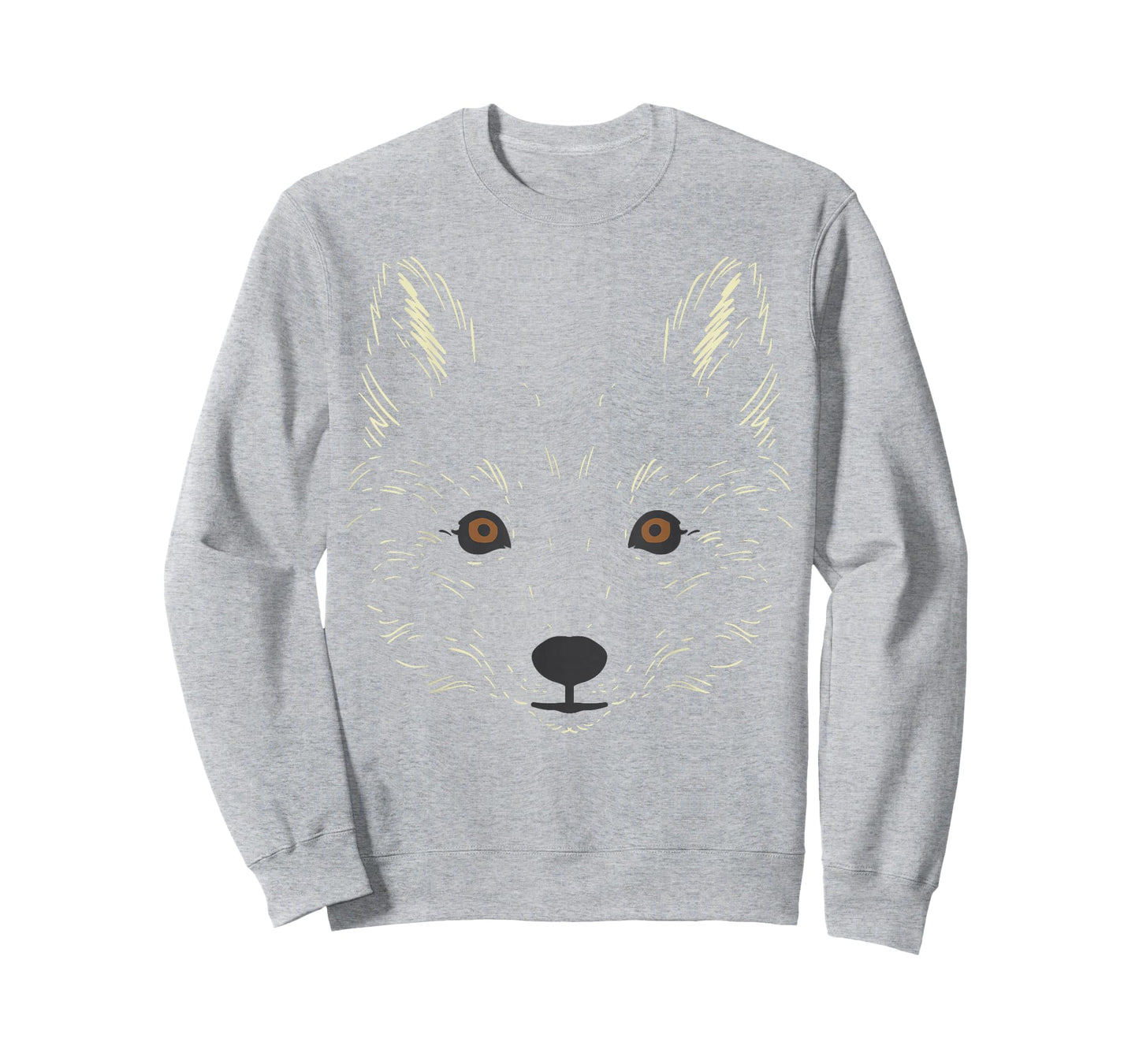 Arctic Snow Fox Face Cool Animal Costume Easy Halloween T-Shirt