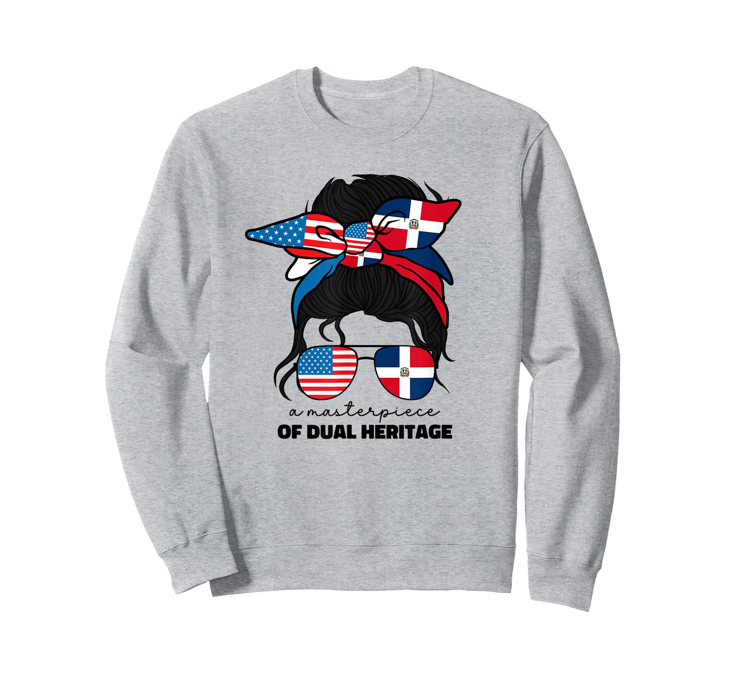 Half Dominican American Dominicana Republic Flag Girl Women T-Shirt