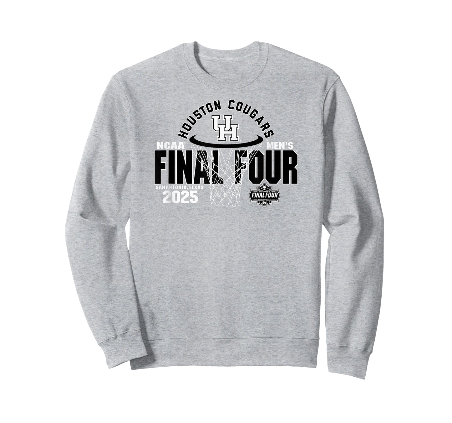 Houston Cougars Final Four 2025 Men's Basketball Hoop Red T-Shirt