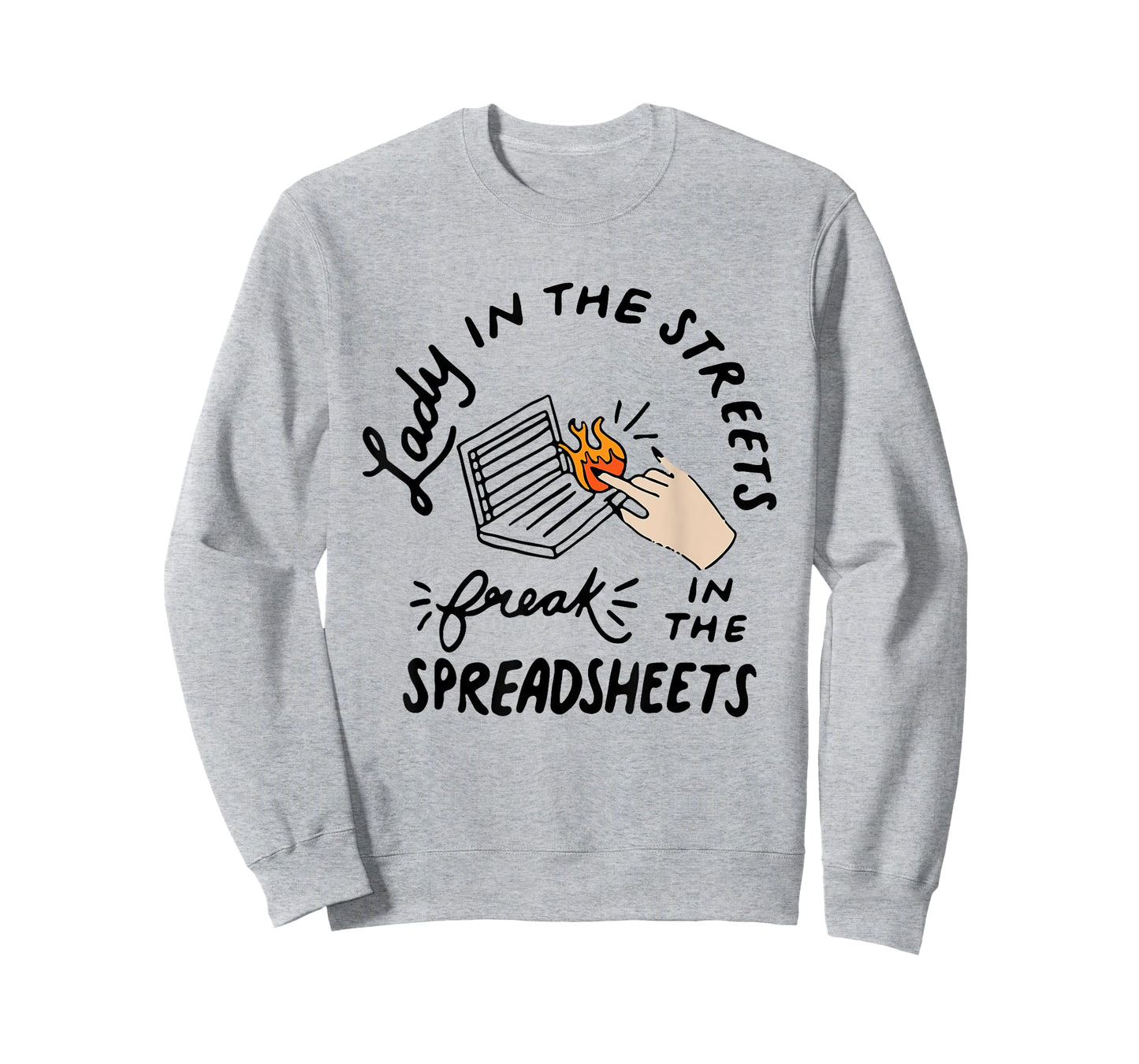 Women Accounting Lady In The Street Freak In The Spreadsheet T-Shirt