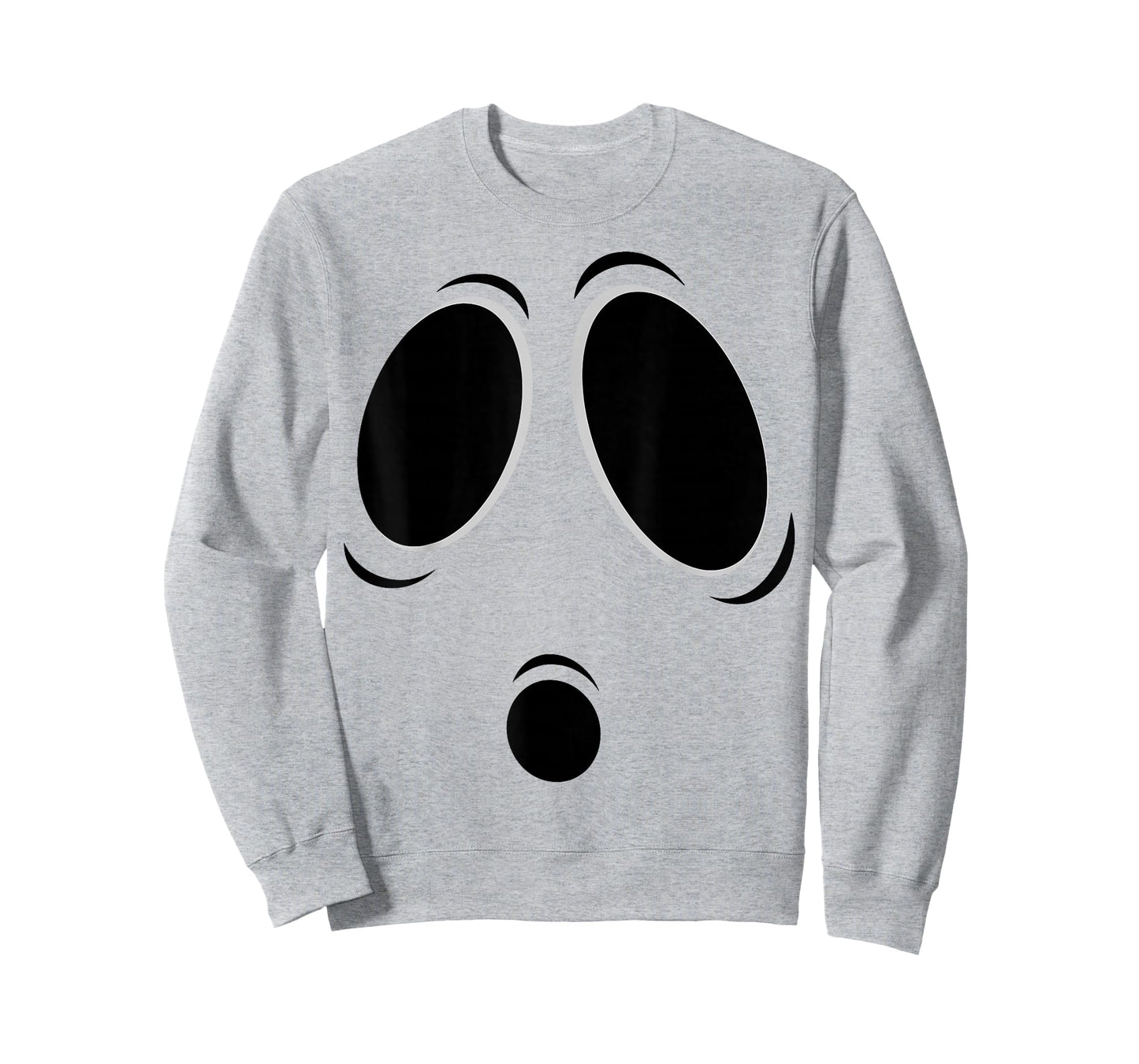 Funny Halloween Ghost Spooky Boo Face Graphic T-Shirt