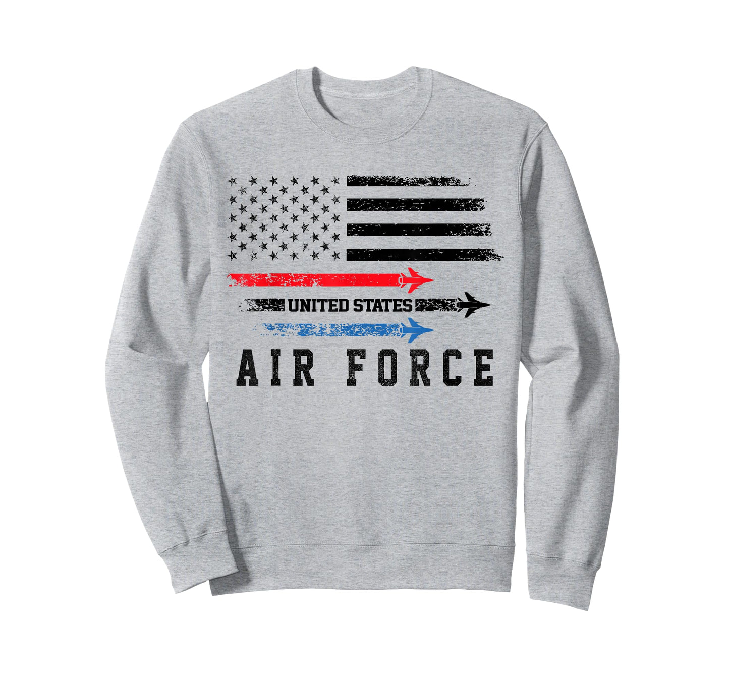 Red White Blue Air Force Flyover Proud American Independence T-Shirt