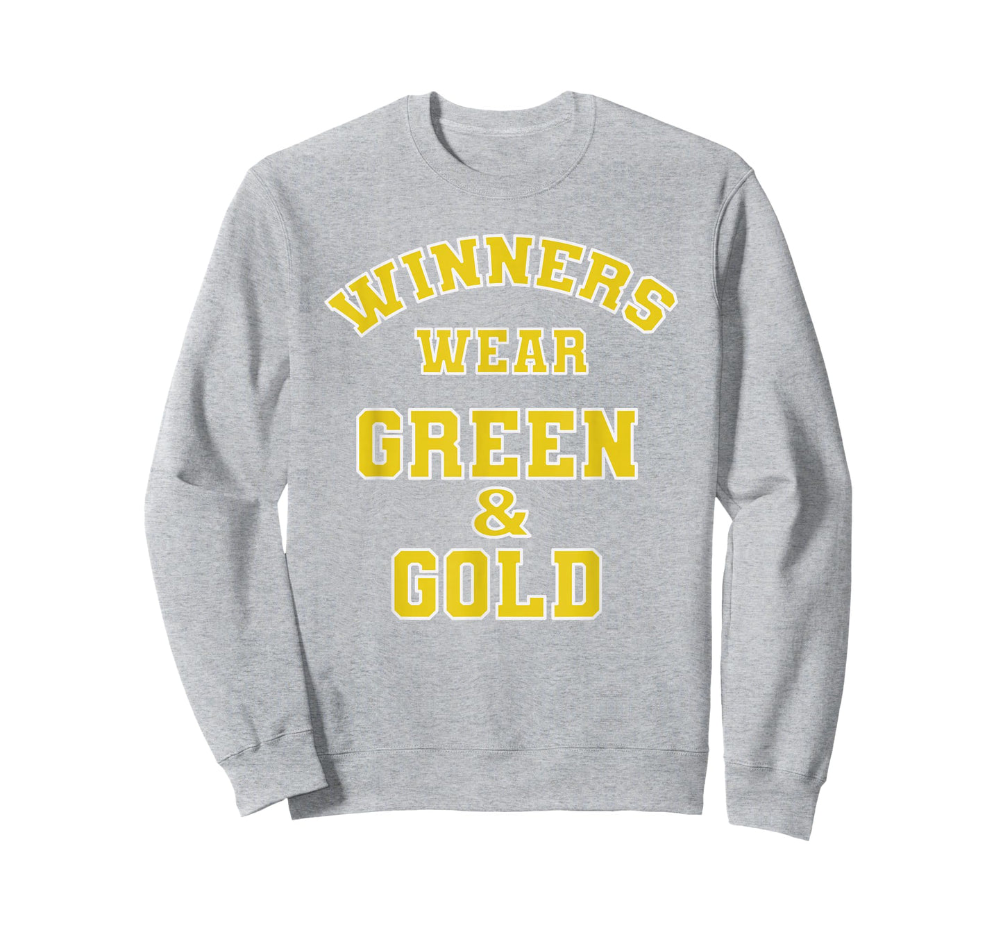 Winners Wear Green & Gold Football Sporting Event Team Pride T-Shirt