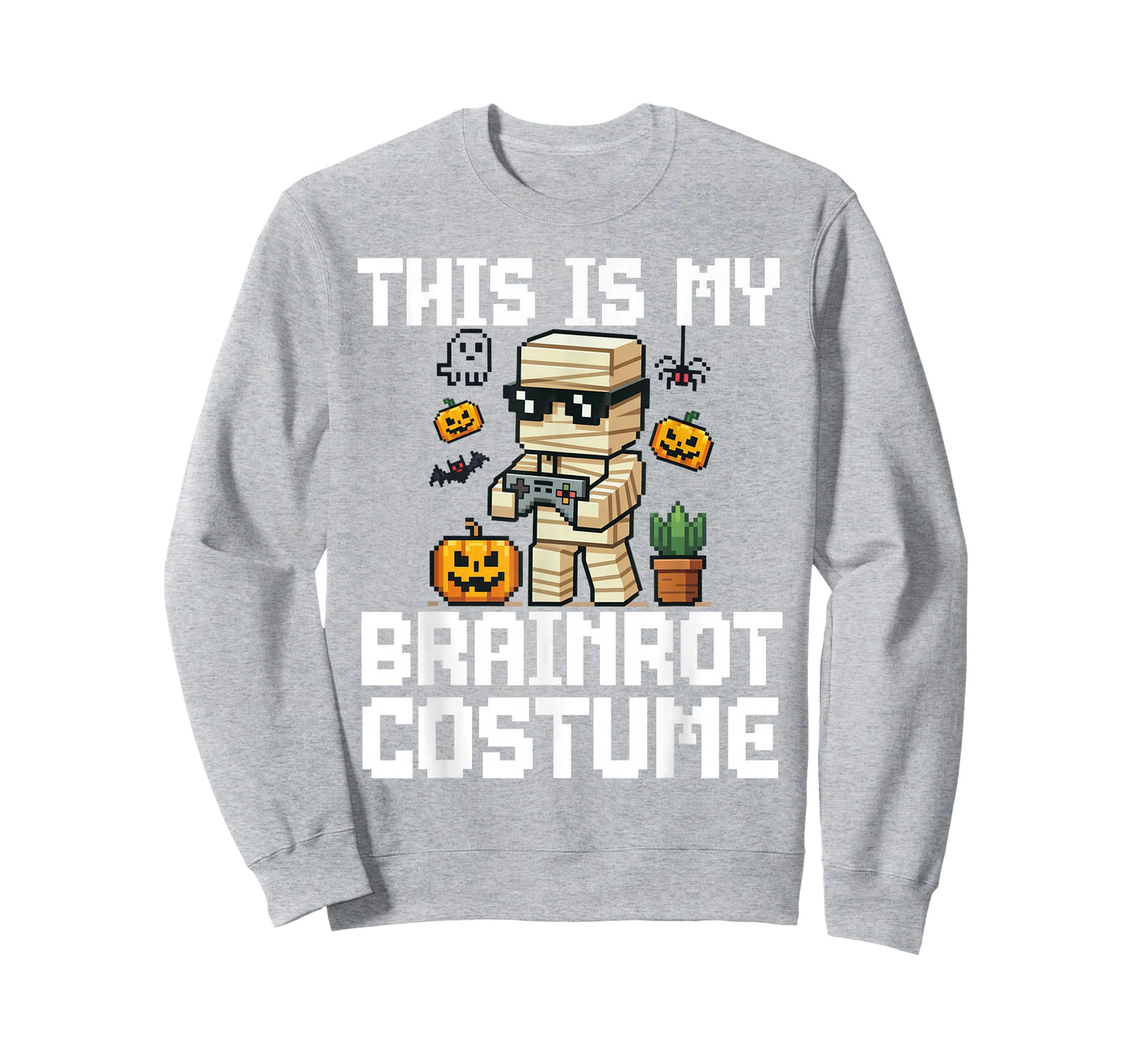 Brainrot Halloween Costume Shirt Kids Zombie Brainrot Gamer T-Shirt