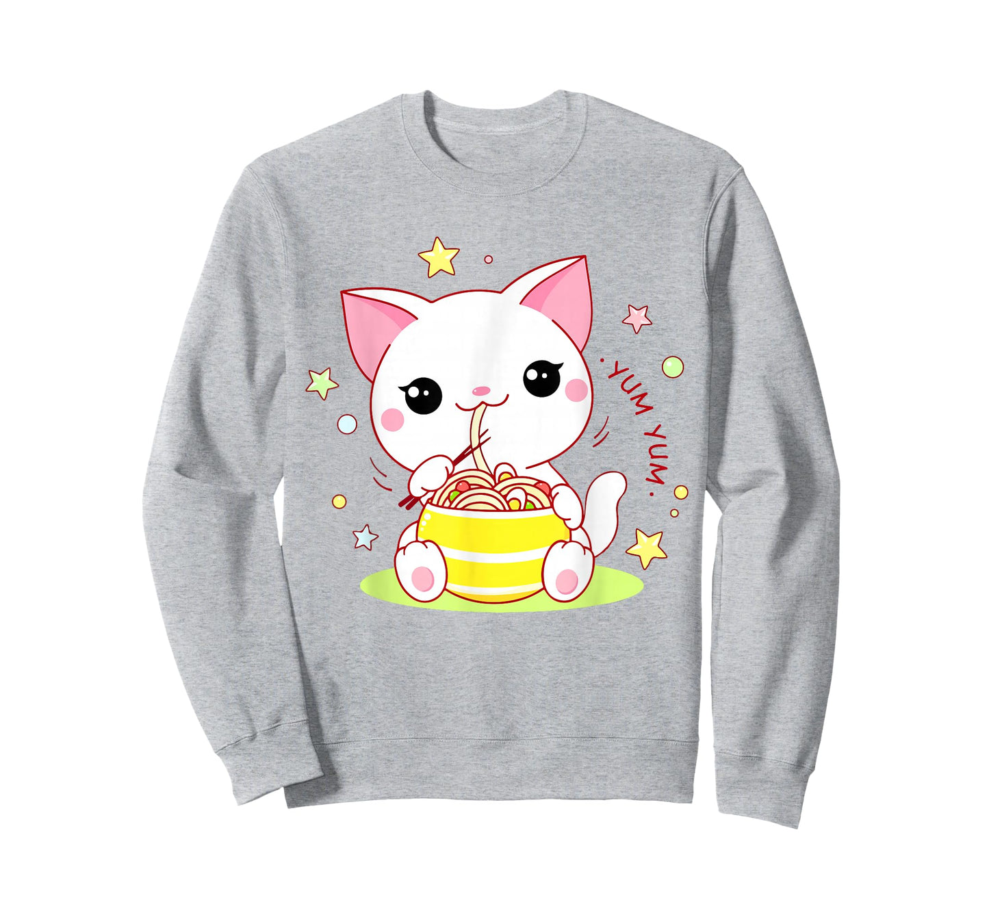 Girl Cat Ramen Noodle Cute Teen Girl Toddler Kawaii Anime T-Shirt