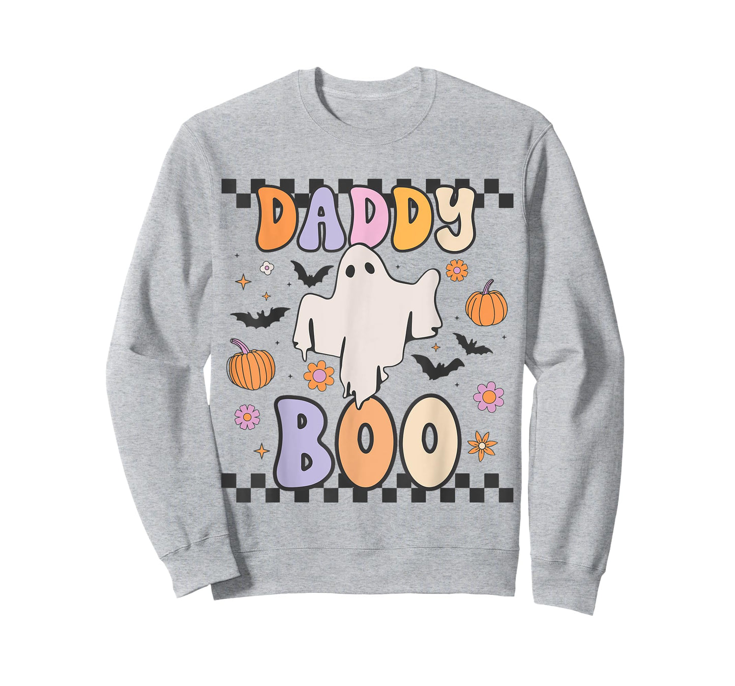 Daddy Boo Cute Retro Groovy Ghost Halloween Family Matching T-Shirt