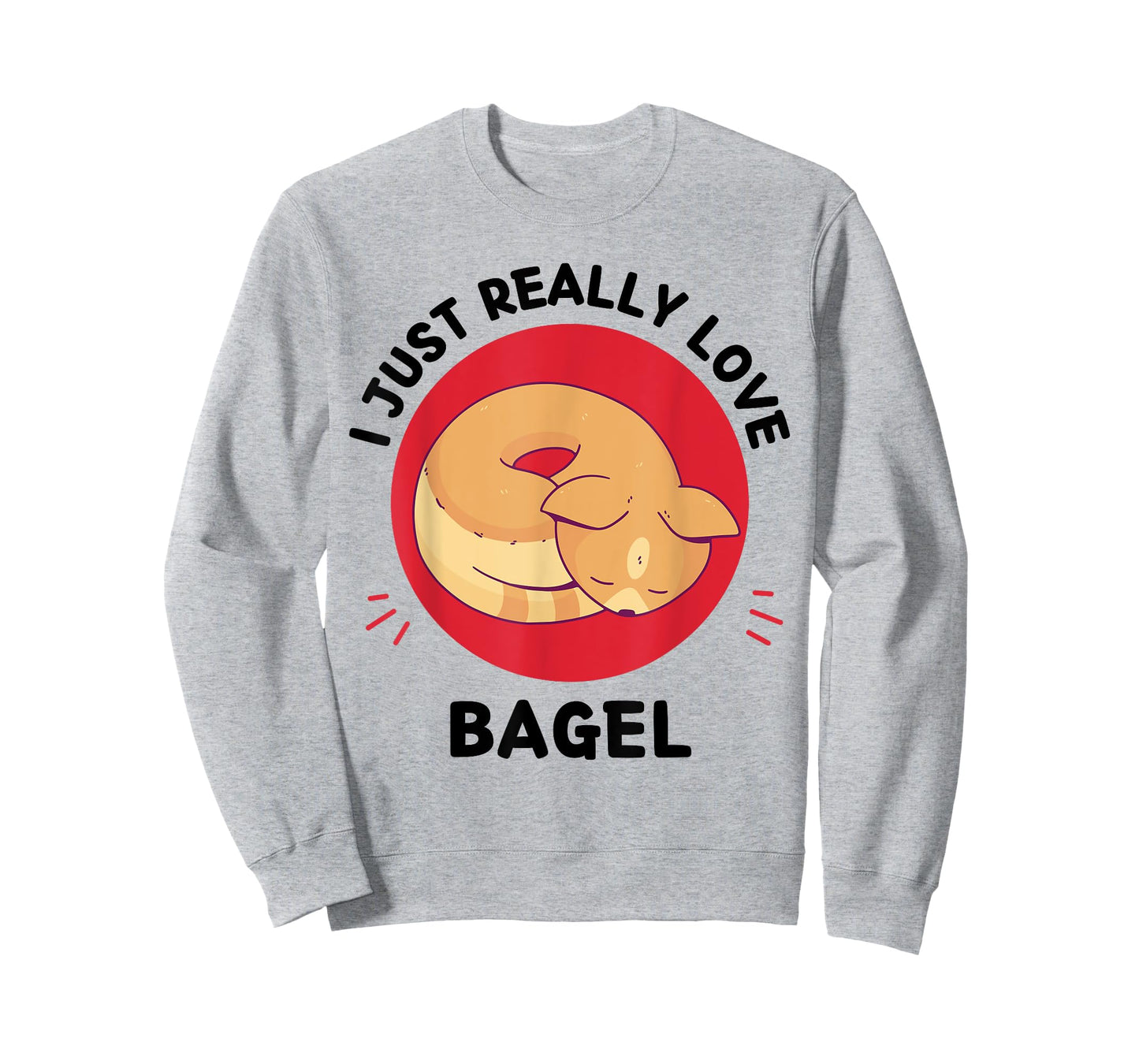 Kawaii Cat I Just Really Love Cute Cat Bagel Lover T-Shirt for Men Women Kids