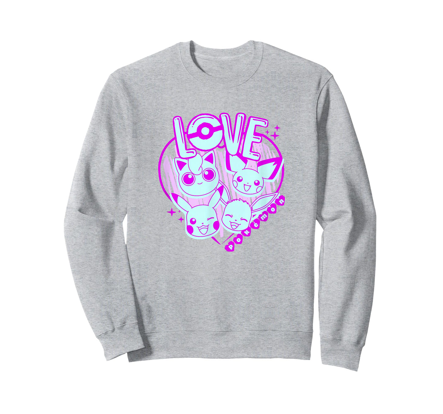 Pokémon Valentine's Day Neon Pink Pocket Monster Sketch T-Shirt