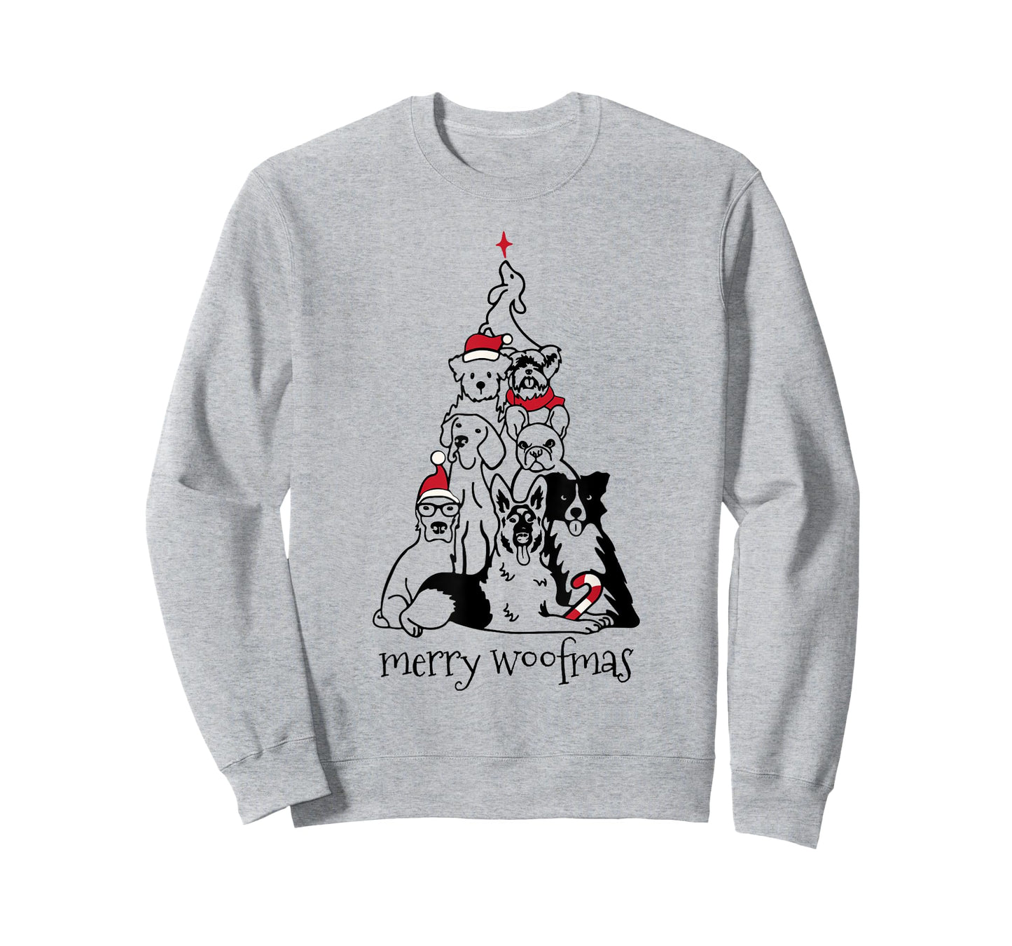 Merry Woofmas Dog Christmas Tree T-Shirt