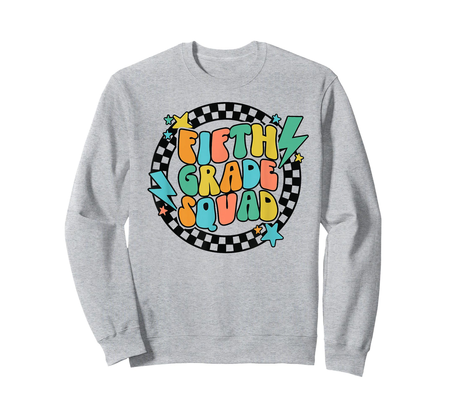 Back To School Groovy Teacher Fifth 5th Grade Crew Squad T-Shirt