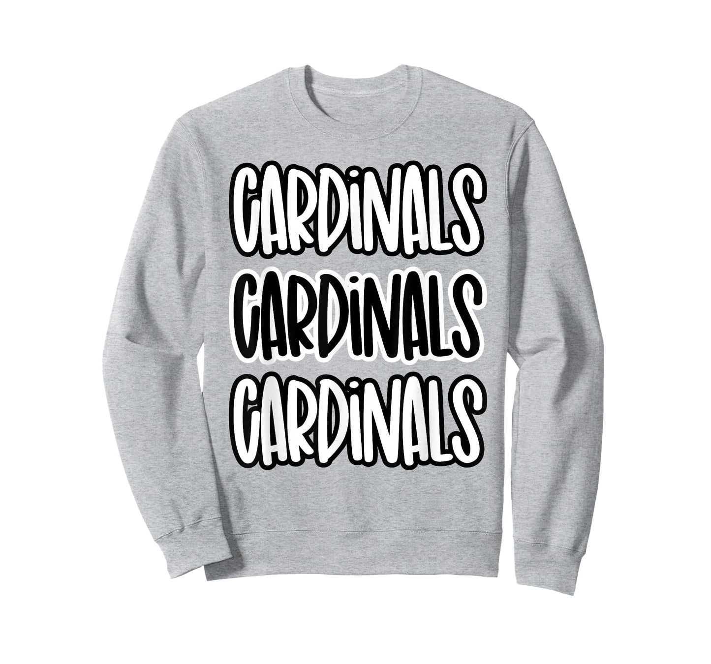 Cardinals Repeating School Spirit red black white T-Shirt
