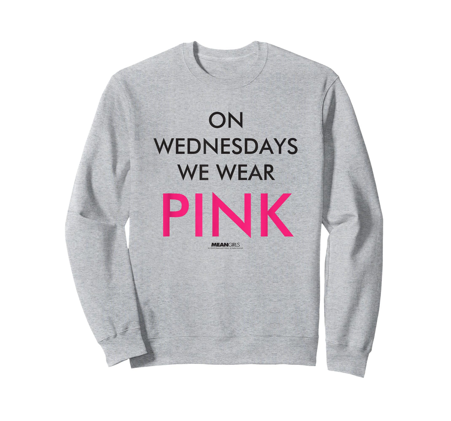 Mean Girls Wednesdays We Wear Pink Text Y2K Movie T-Shirt