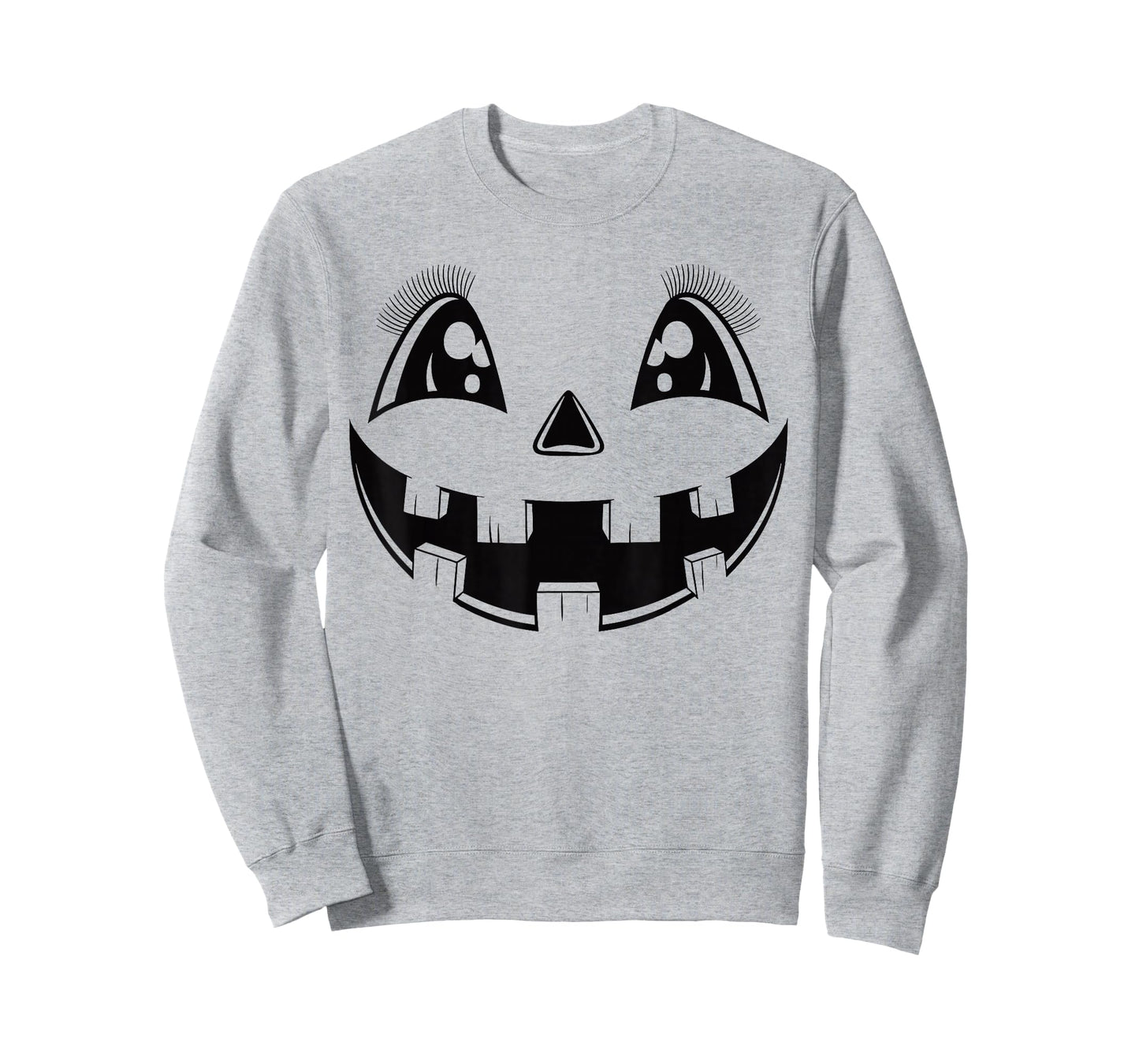 Jack O Lantern Face Pumpkin Eyelashes Hallowen Costume Funny T-Shirt