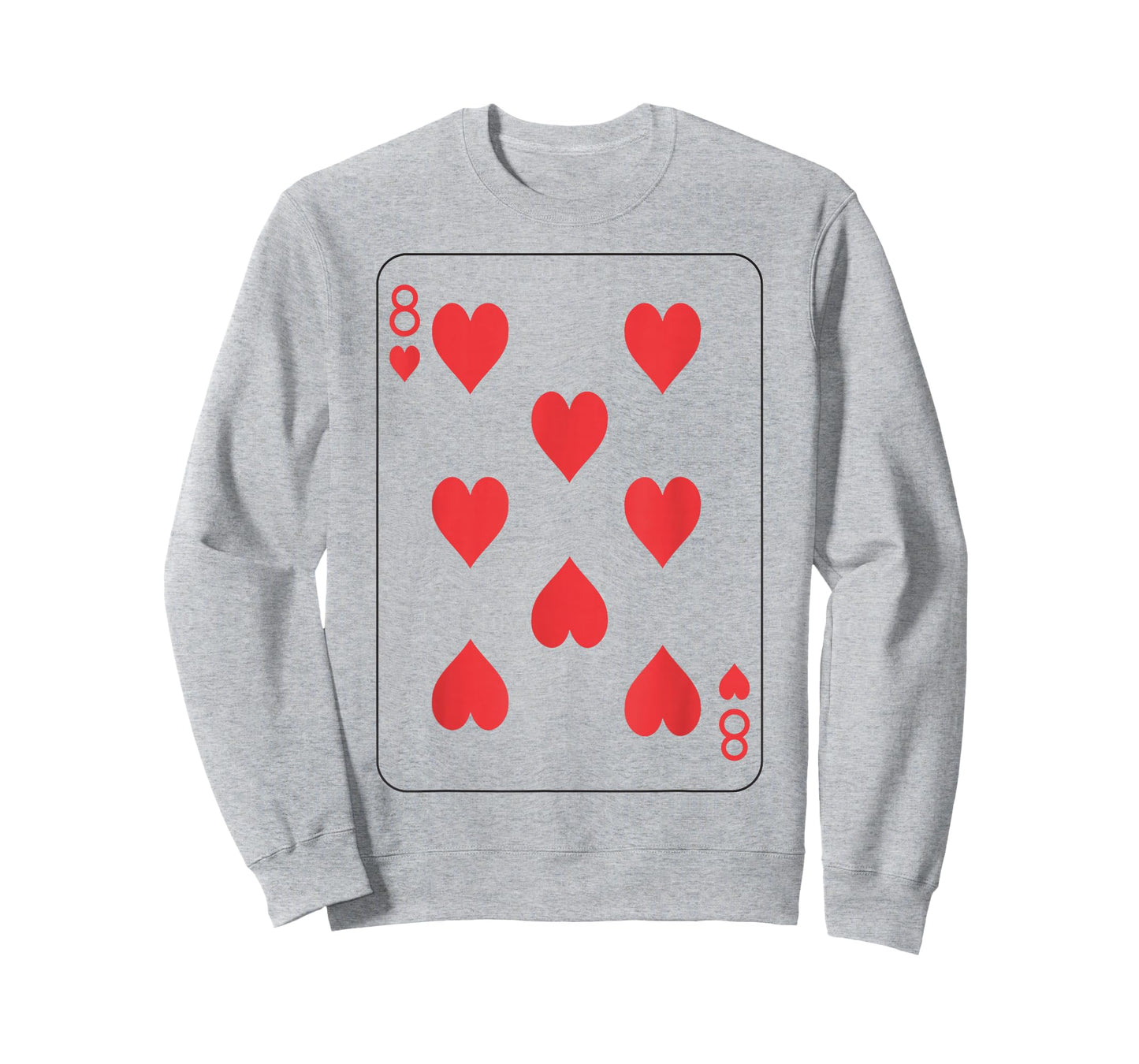 Eight of Hearts | Deck of Cards Front and Back Group Costume T-Shirt