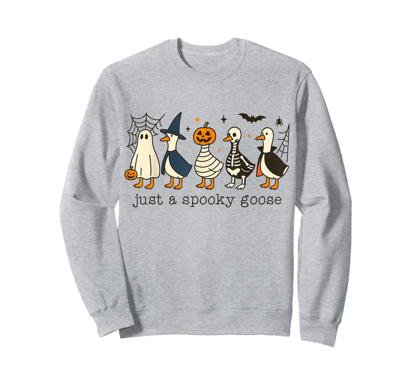 Just A Spooky Goose Silly Funny Skeleton Halloween Costume T-Shirt