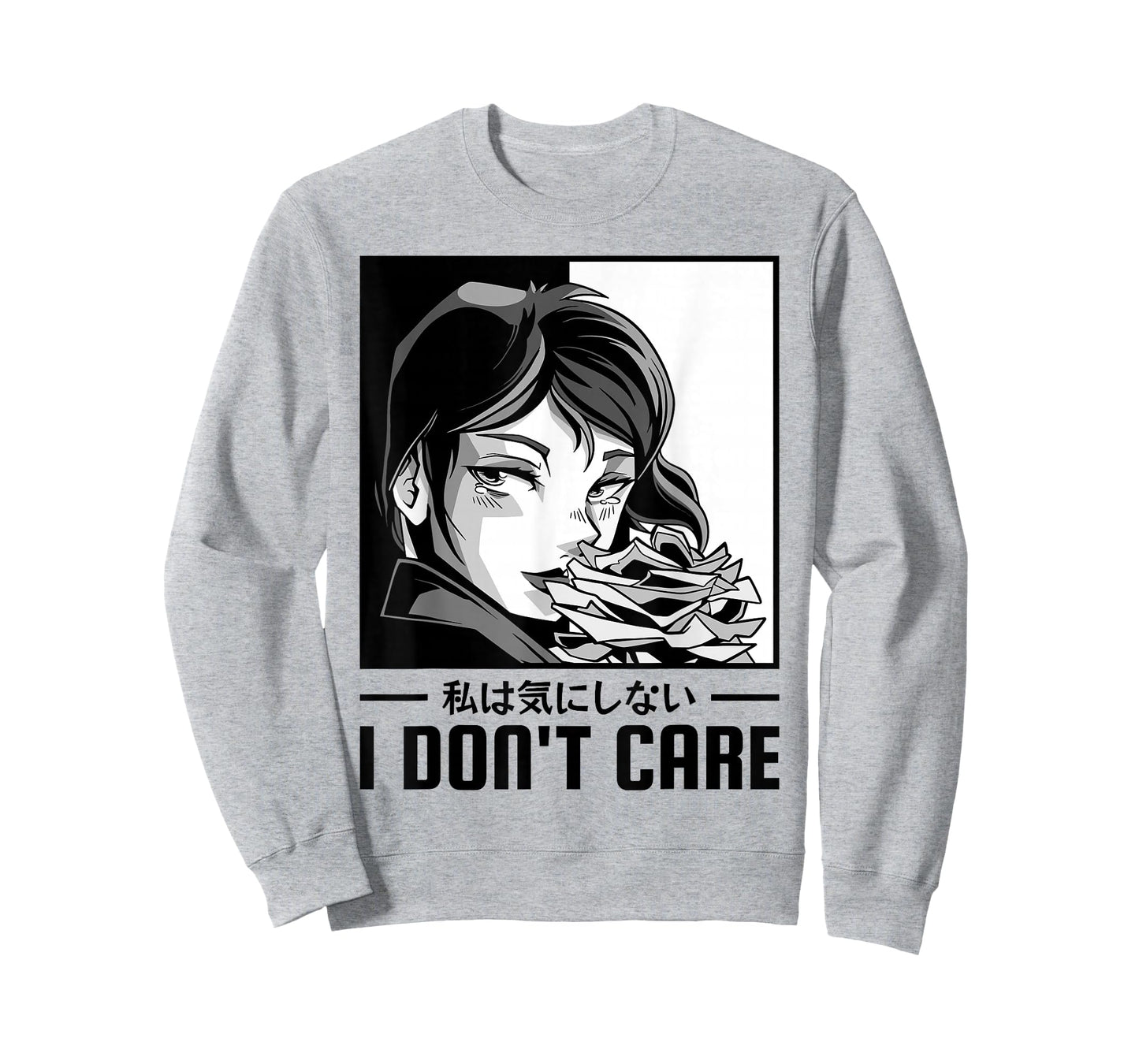 I Don't Care Anime Girl, Aesthetic Soft Grunge T-Shirt