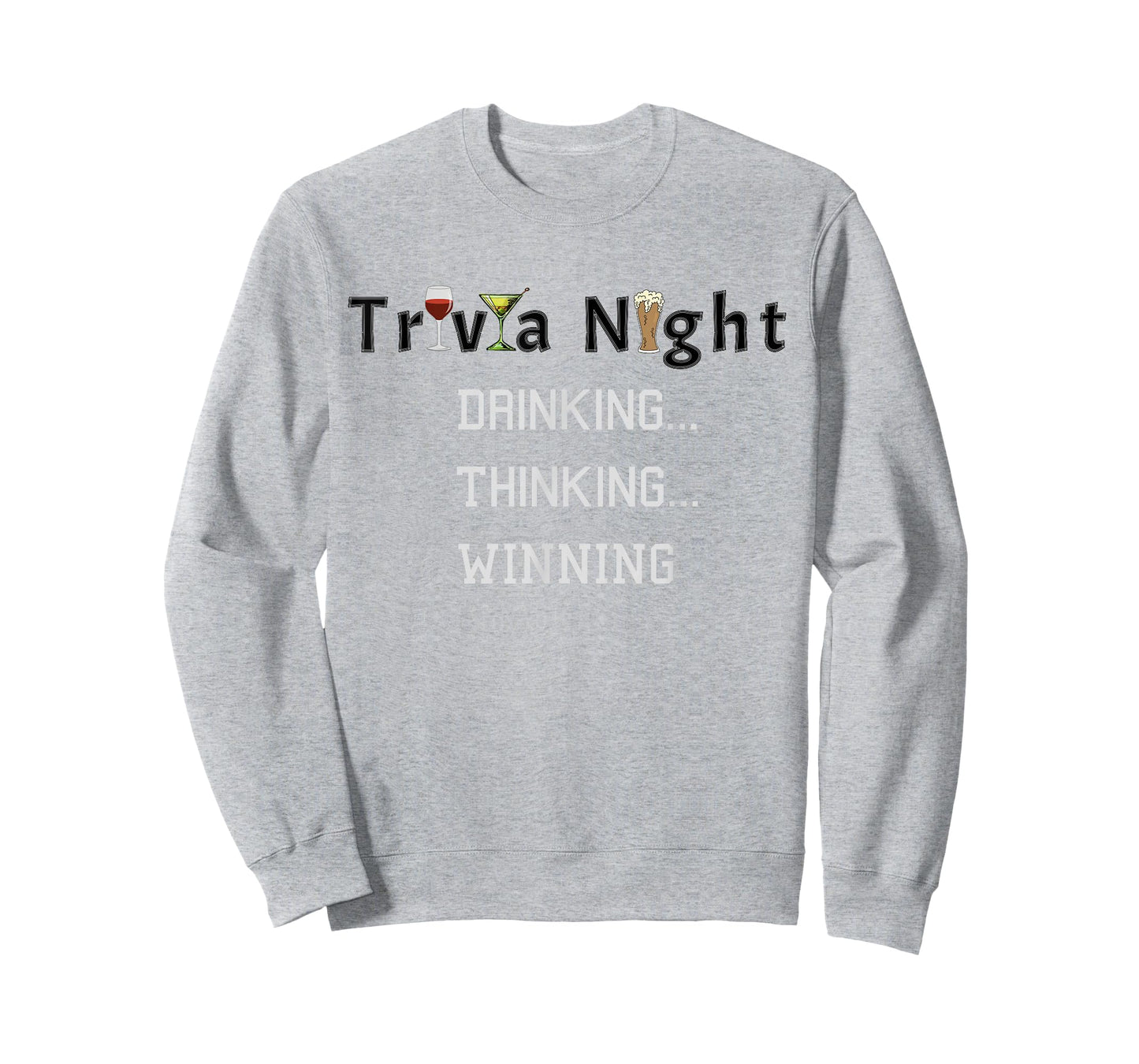 Funny Trivia Night T Shirt - Drinking Thinking and Winning T-Shirt