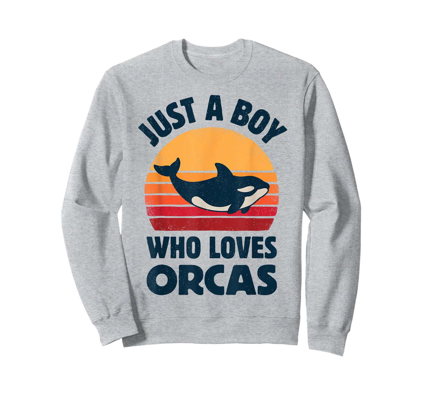 Killer Whale Just A Boy Who Loves Orcas Sea Animals Retro T-Shirt