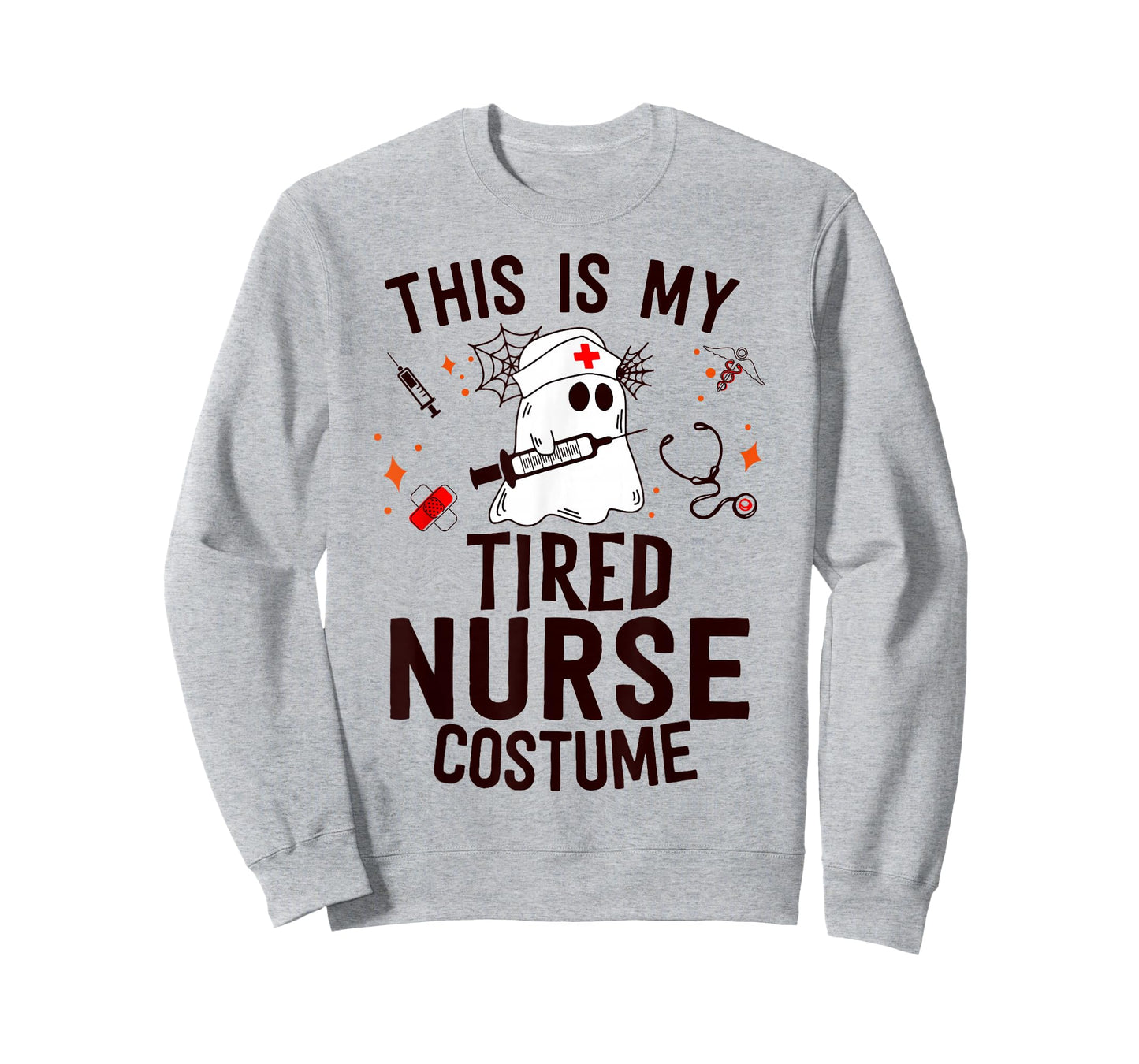 This Is Tired Nurse Costume Nursing Funny Ghost Halloween T-Shirt