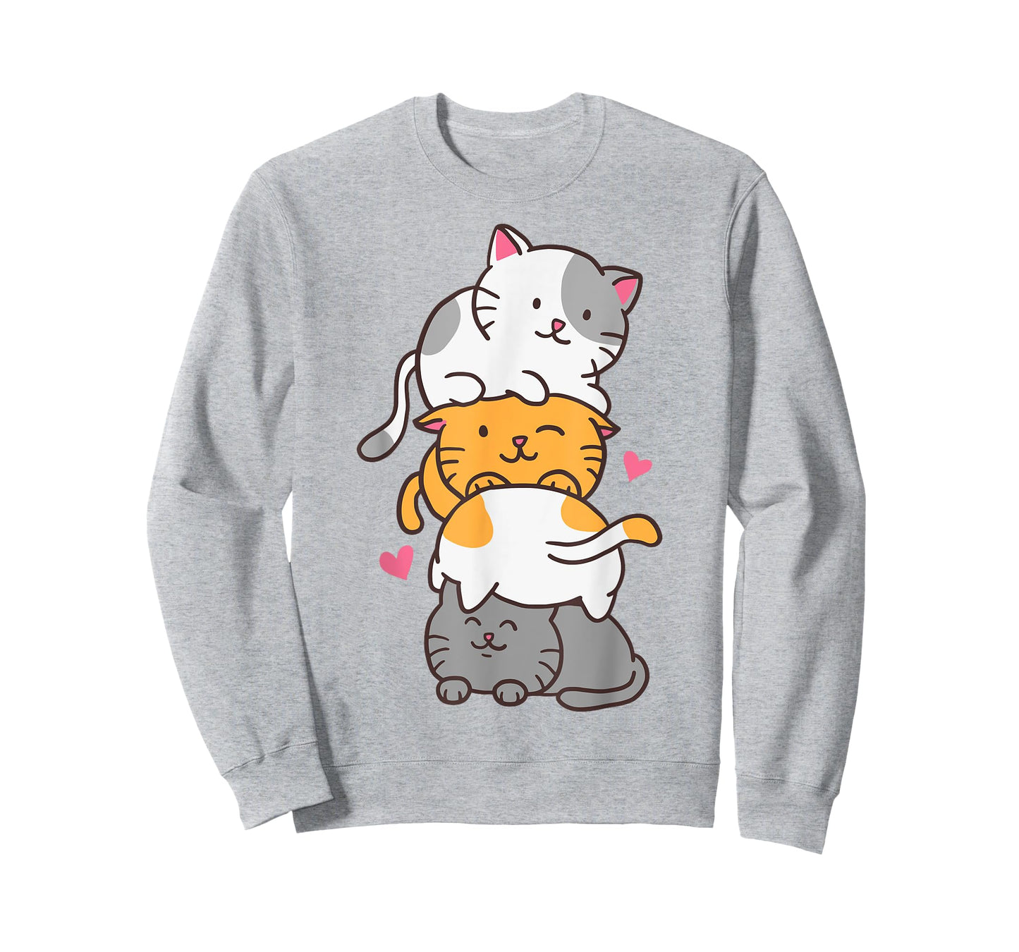 Cat Cats Cute Kitty Pile Anime Kawaii Neko Gift Cat Lovers T-Shirt for Men Women Kids