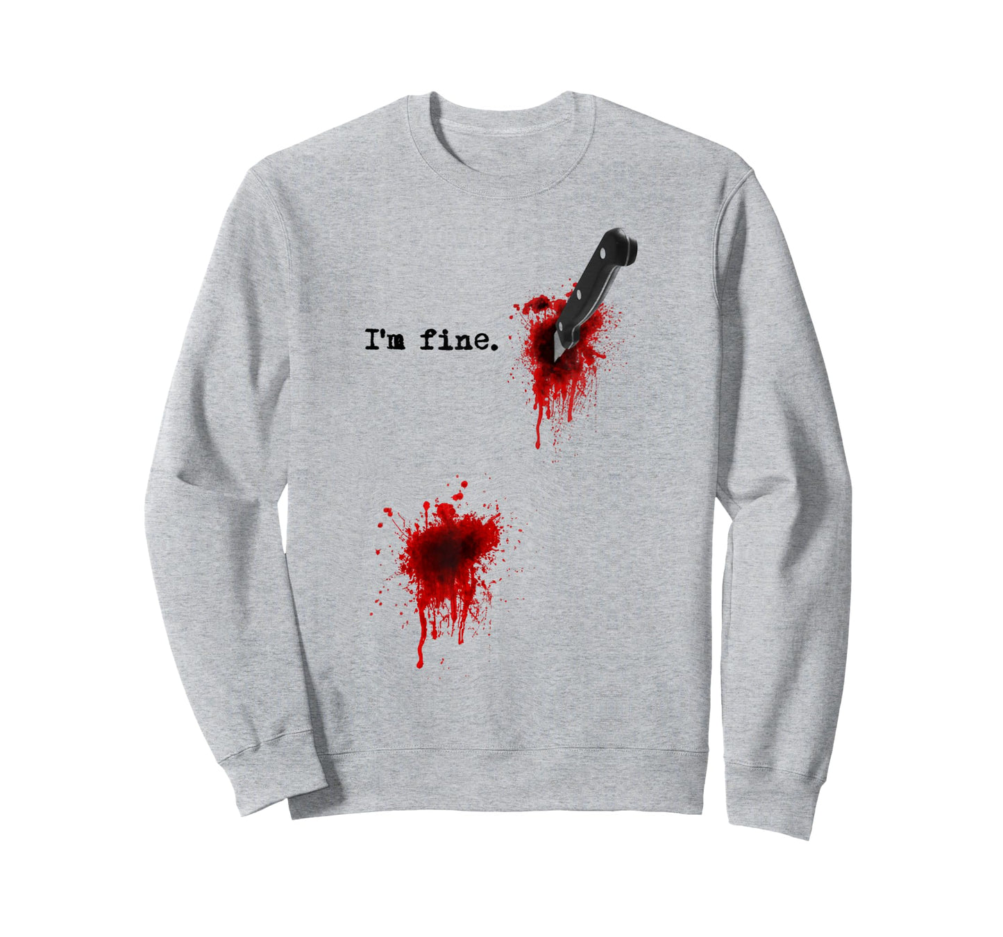 I'm Fine Graphic Sarcastic Movie Humor Zombie Halloween T-Shirt Small