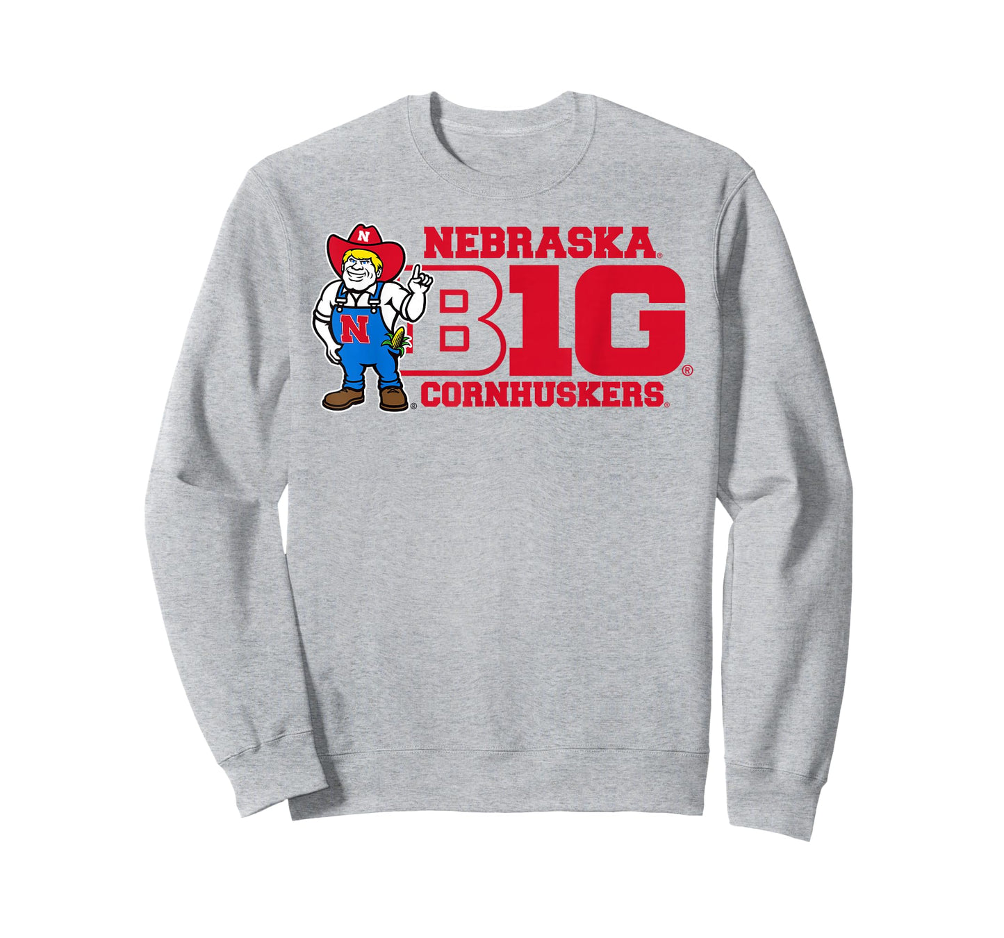 Nebraska Cornhuskers Big 10 Mascot White Officially Licensed T-Shirt