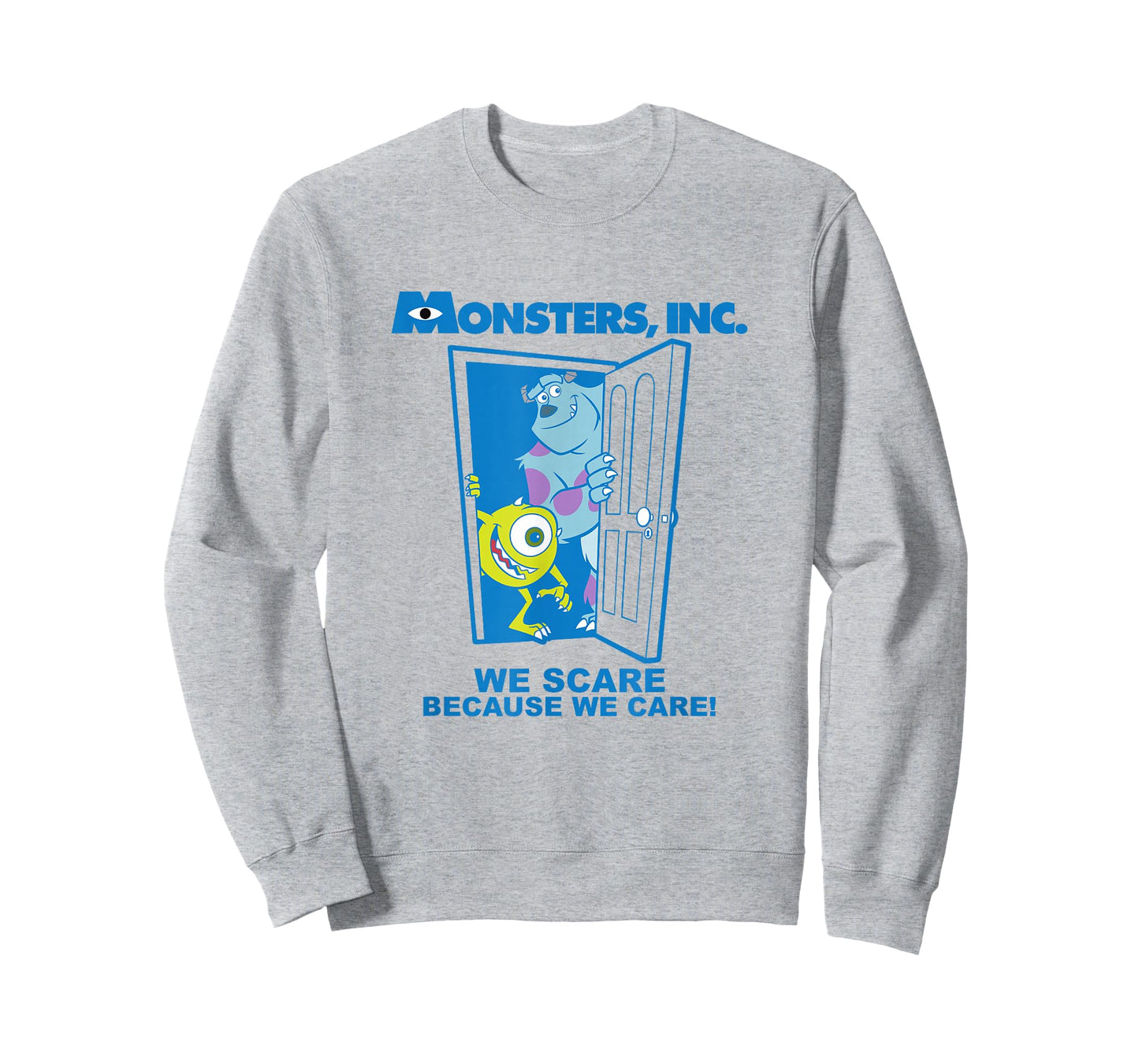 Disney Pixar Monsters, Inc. We Scare Because We Care Poster T-Shirt