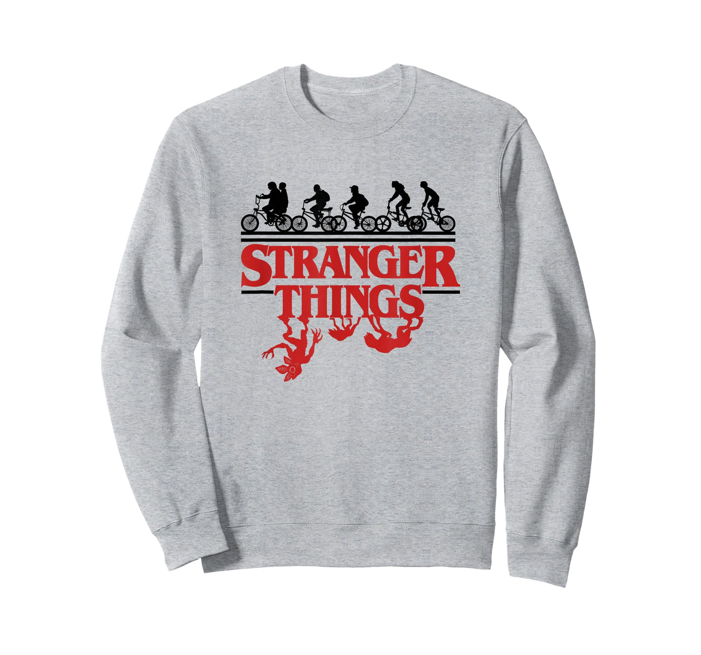 Stranger Things Kids Riding Bikes Hunted By Monsters T-Shirt