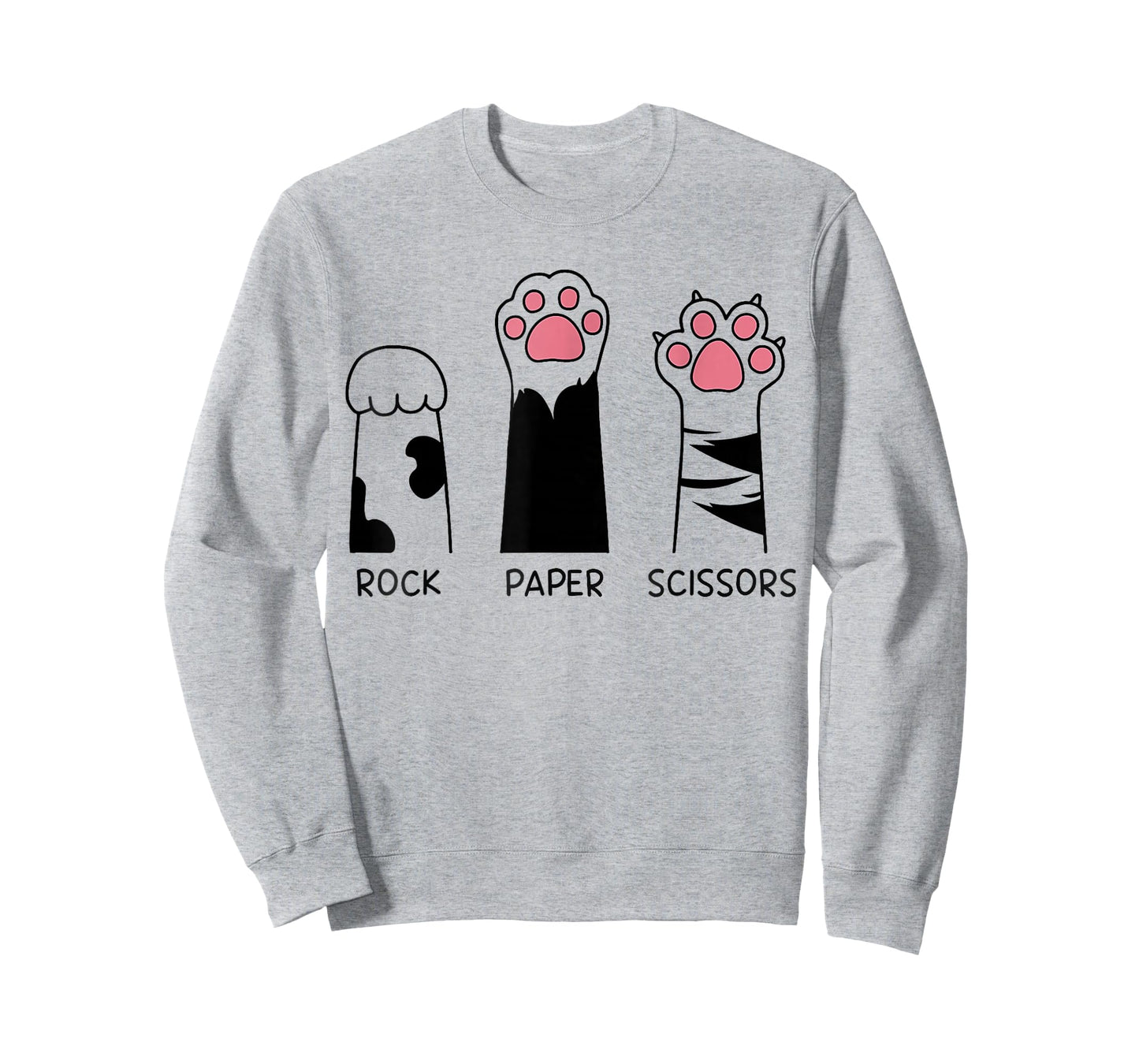 Rock Paper Scissors Cat Paws Cute Kitten Lover Cat T-Shirt